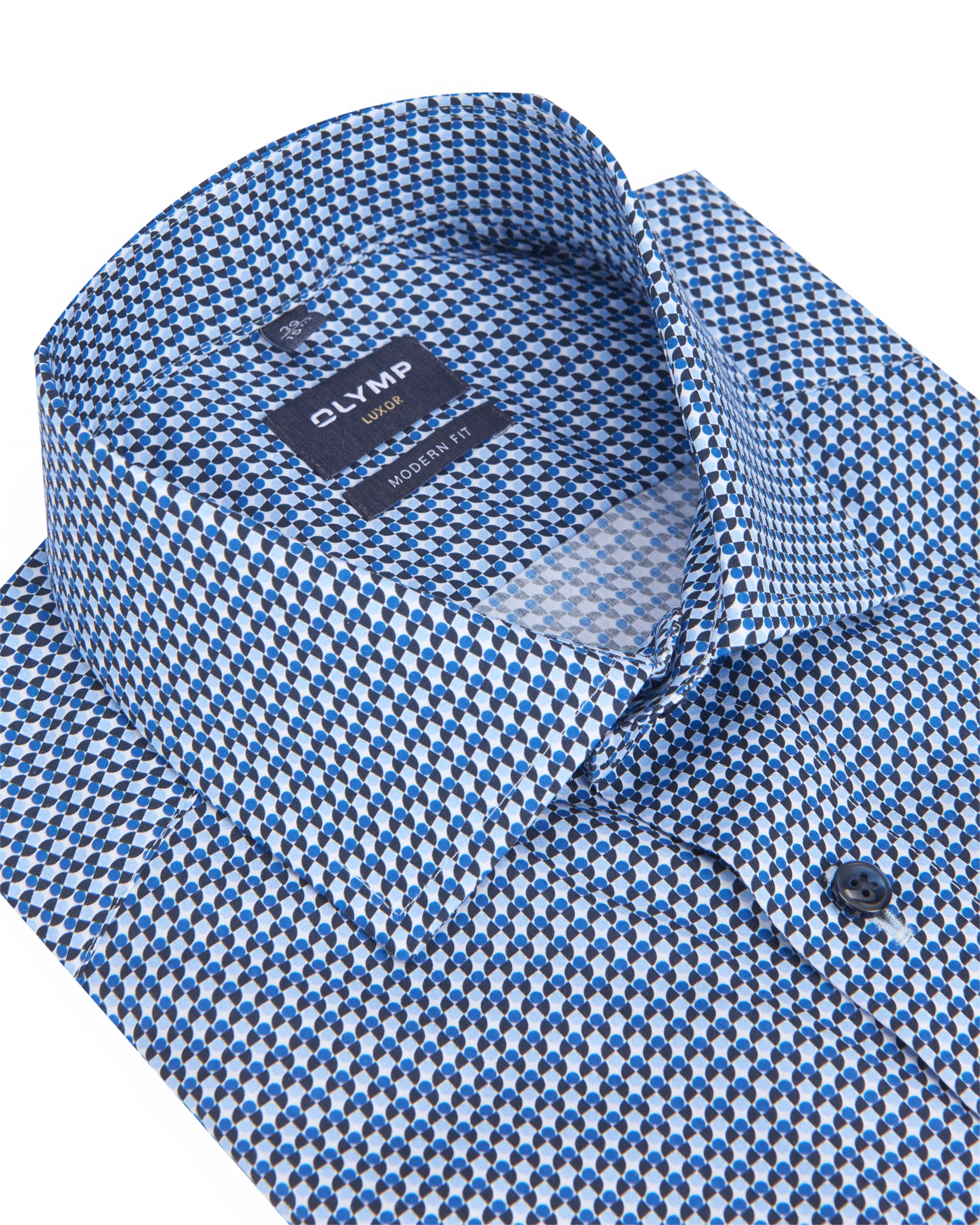 OLYMP Overhemd LM Blauw 086747-001-37