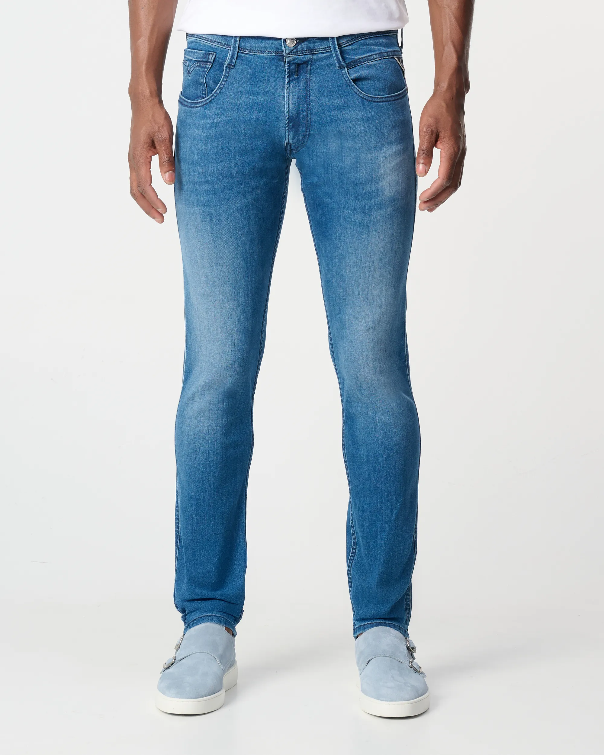 Replay Anbass Powerstretch Jeans Blauw 088061-001-29/32