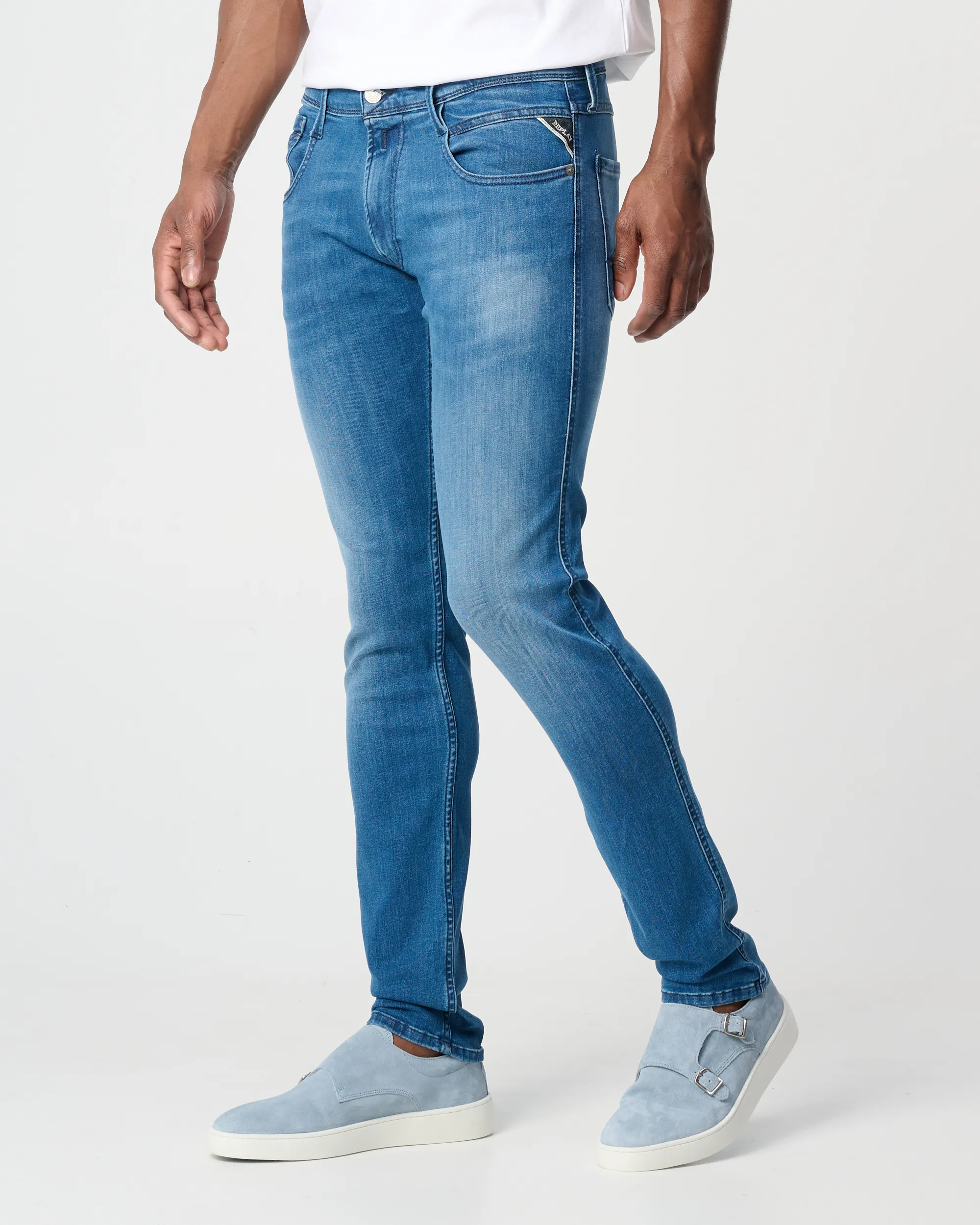 Replay Anbass Powerstretch Jeans Blauw 088061-001-29/32
