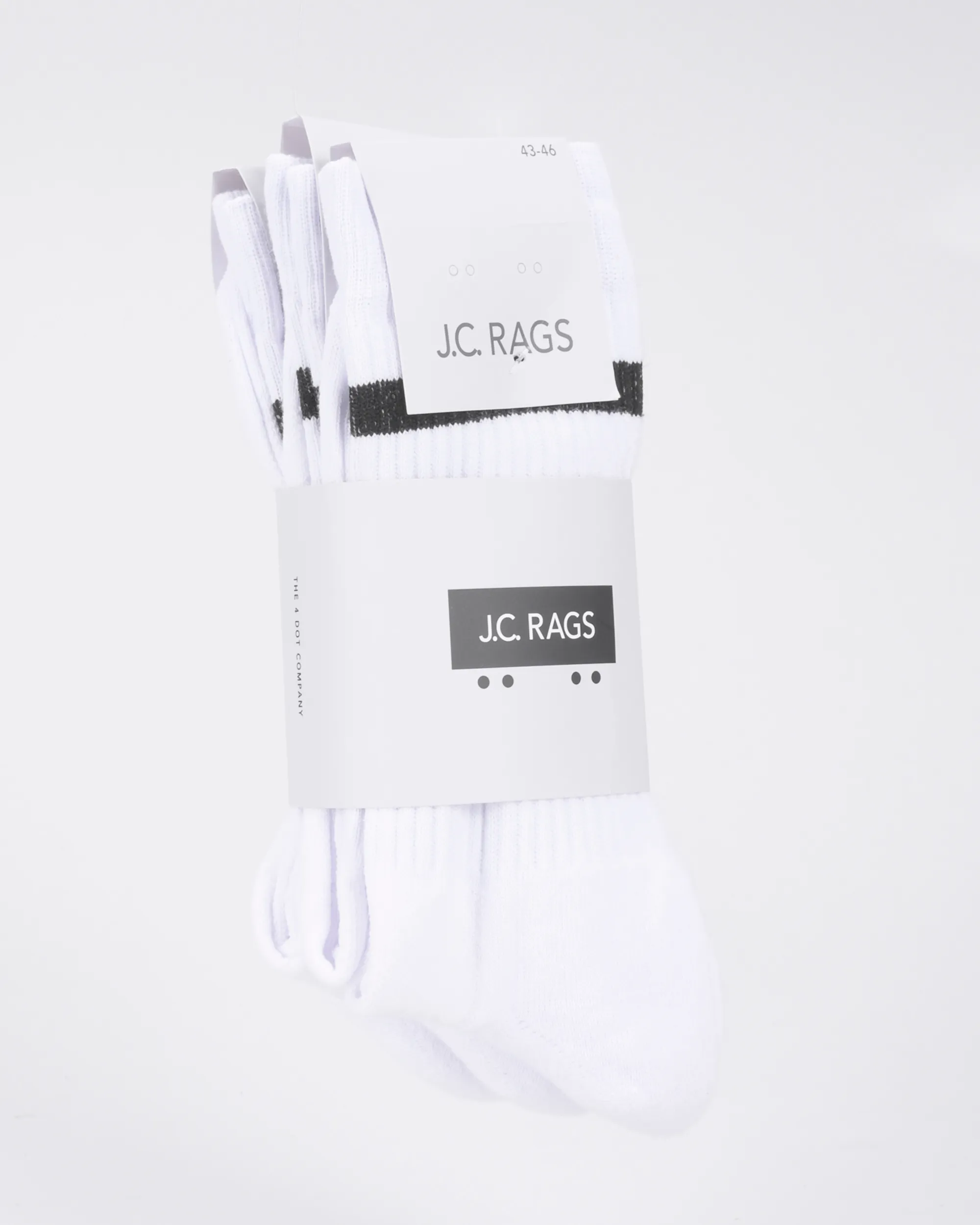 J.C. RAGS - Sportsokken 3-pack wit WHITE 088107-001-3942