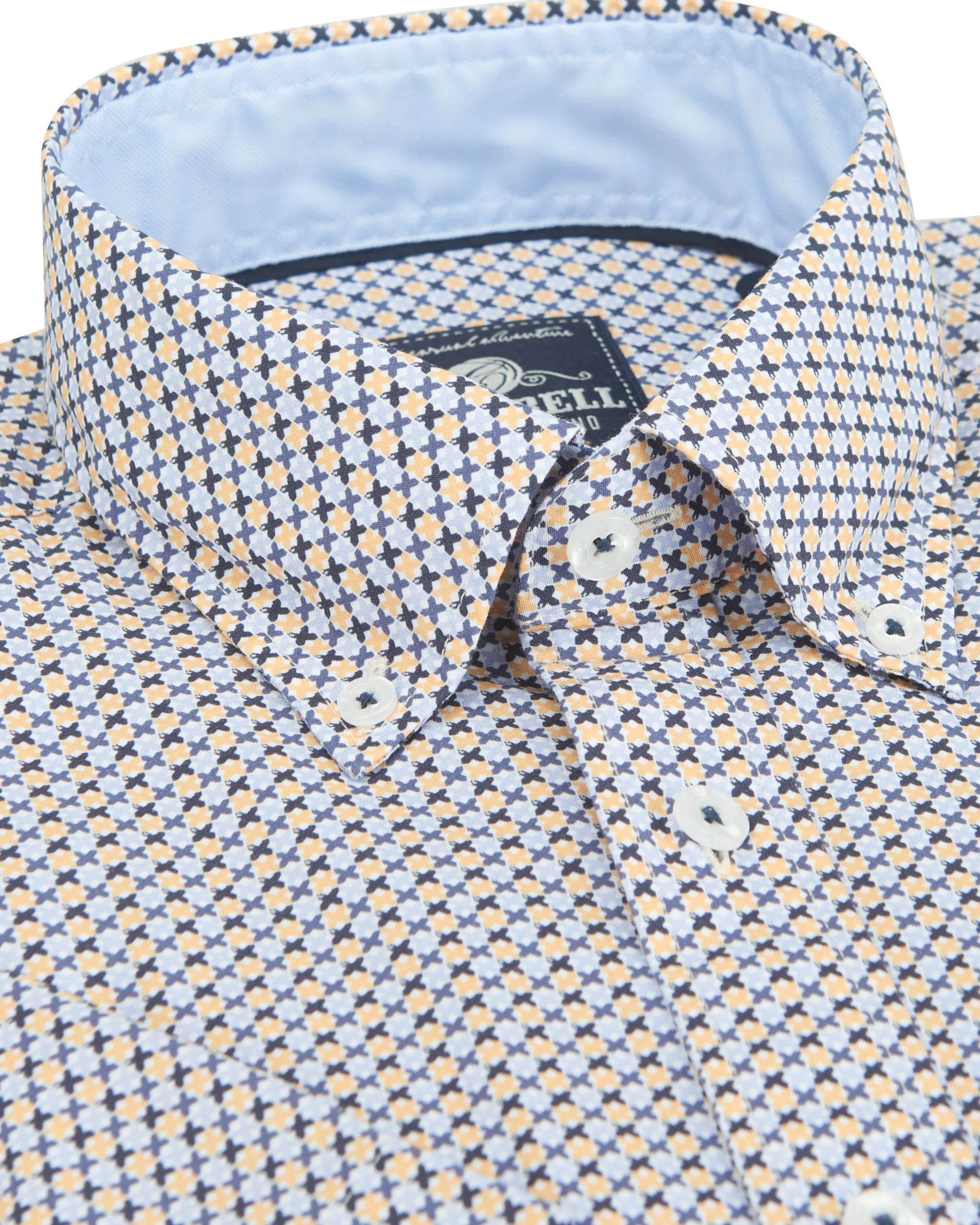 Campbell Casual Overhemd KM New Wheat dessin 089019-002-L