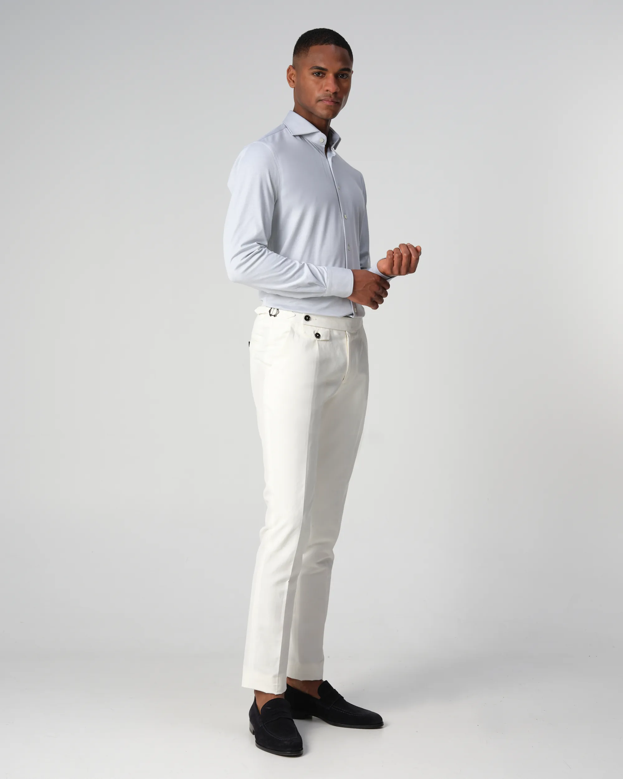 Dutch Dandies Overhemd LM Grijs uni 089029-001-39