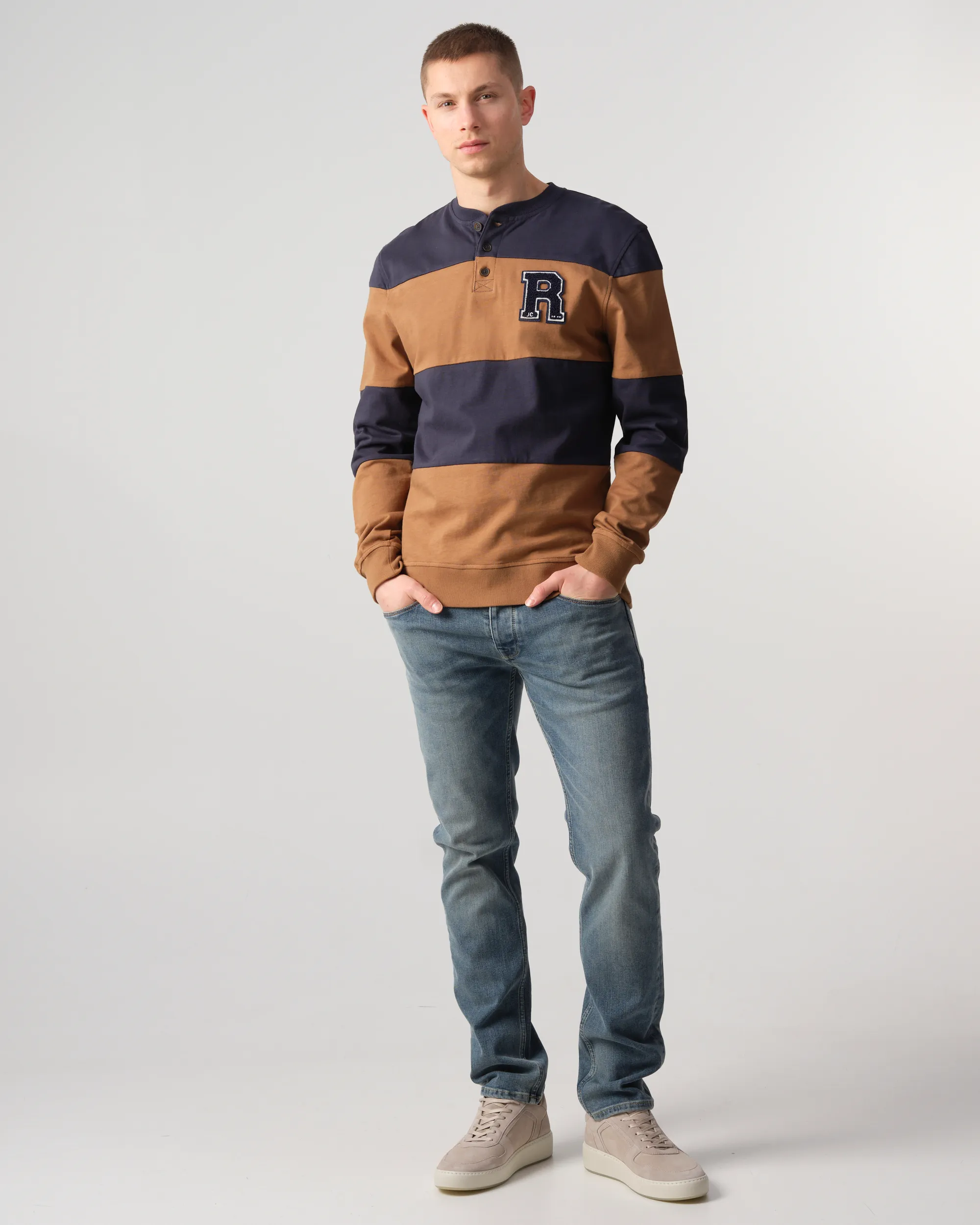 J.C. RAGS Camiel Sweater Bruin 089160-002-L