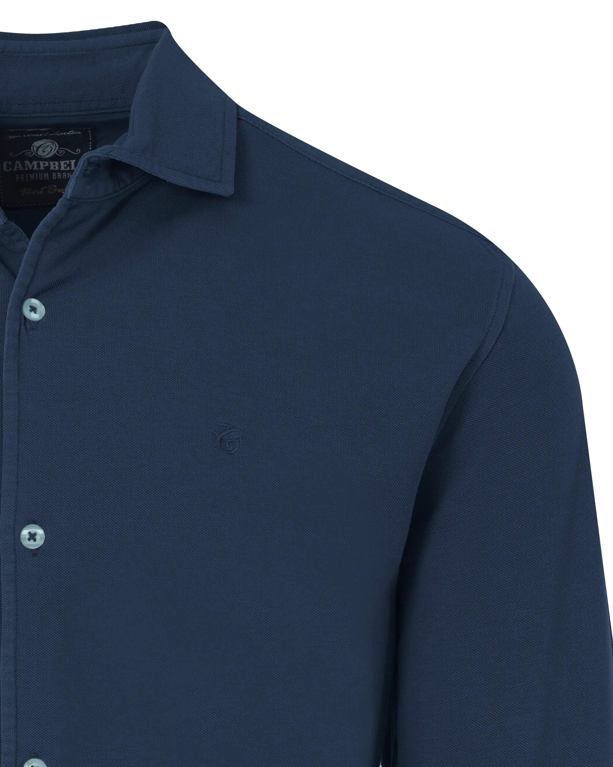 Campbell Casual Overhemd LM Navy 089168-005-L