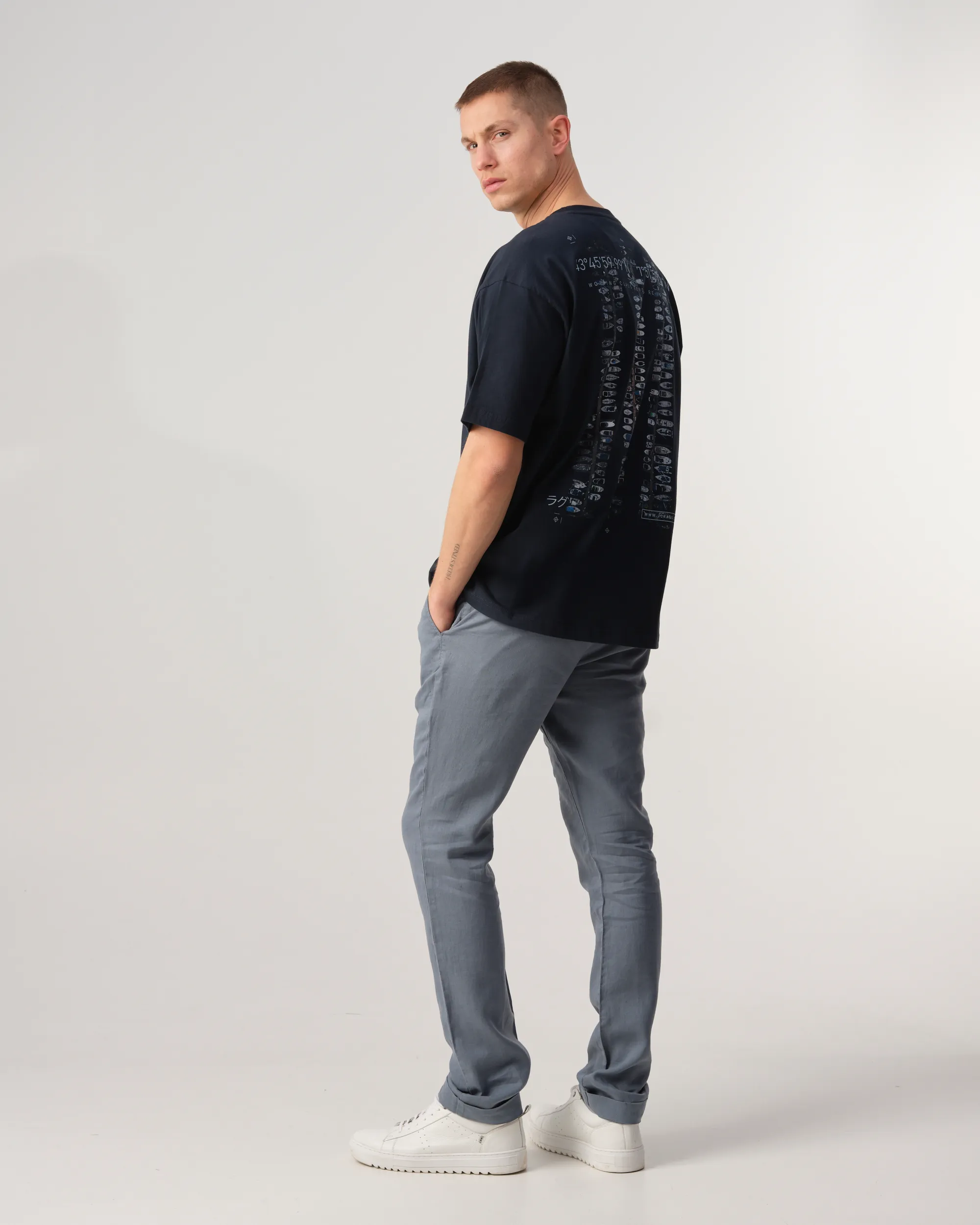 J.C. RAGS Tobias T-shirt KM Sky Captain 089171-001-L