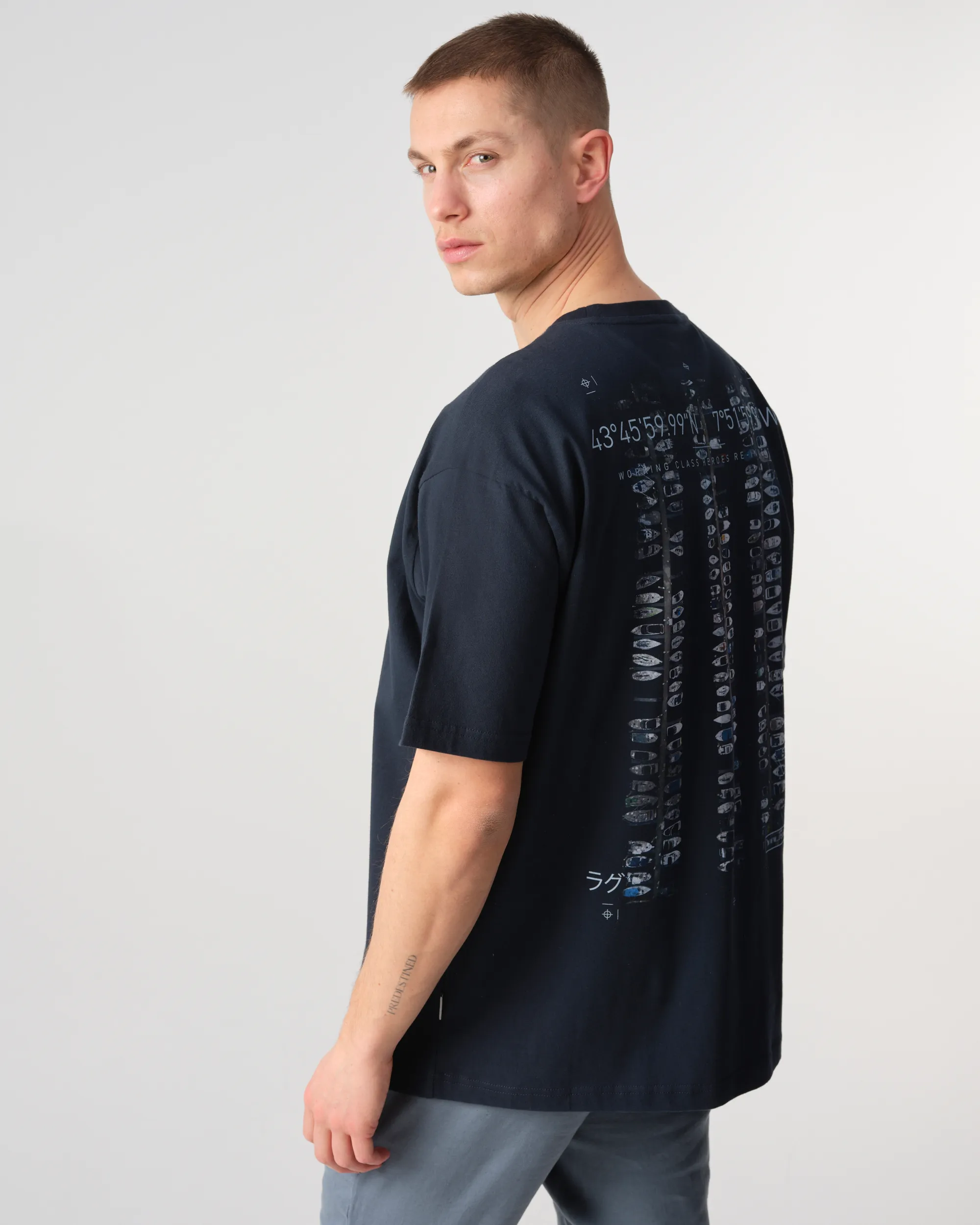 J.C. RAGS Tobias T-shirt KM Sky Captain 089171-001-L
