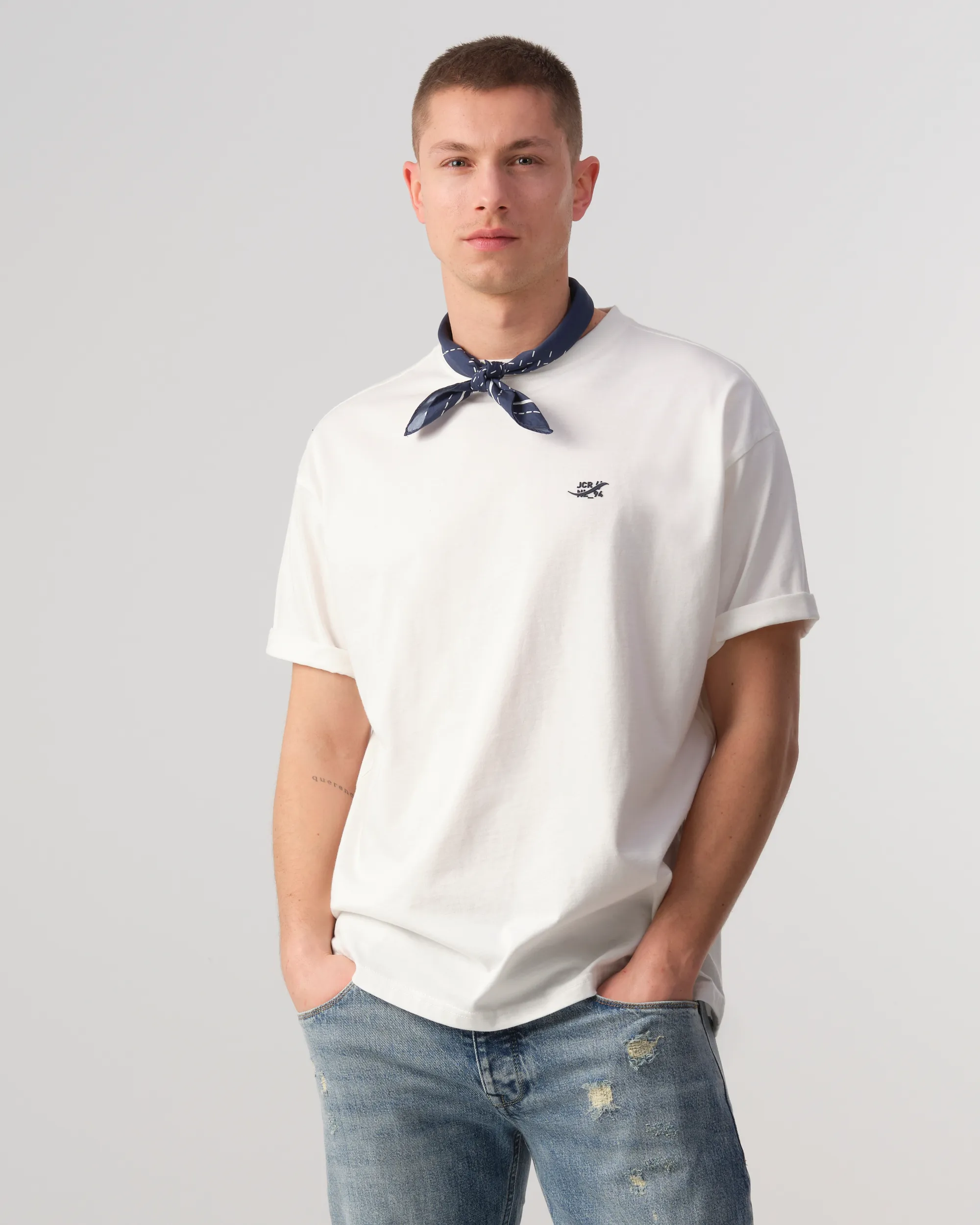 J.C. RAGS Tom T-shirt KM Coconut milk 089174-001-L