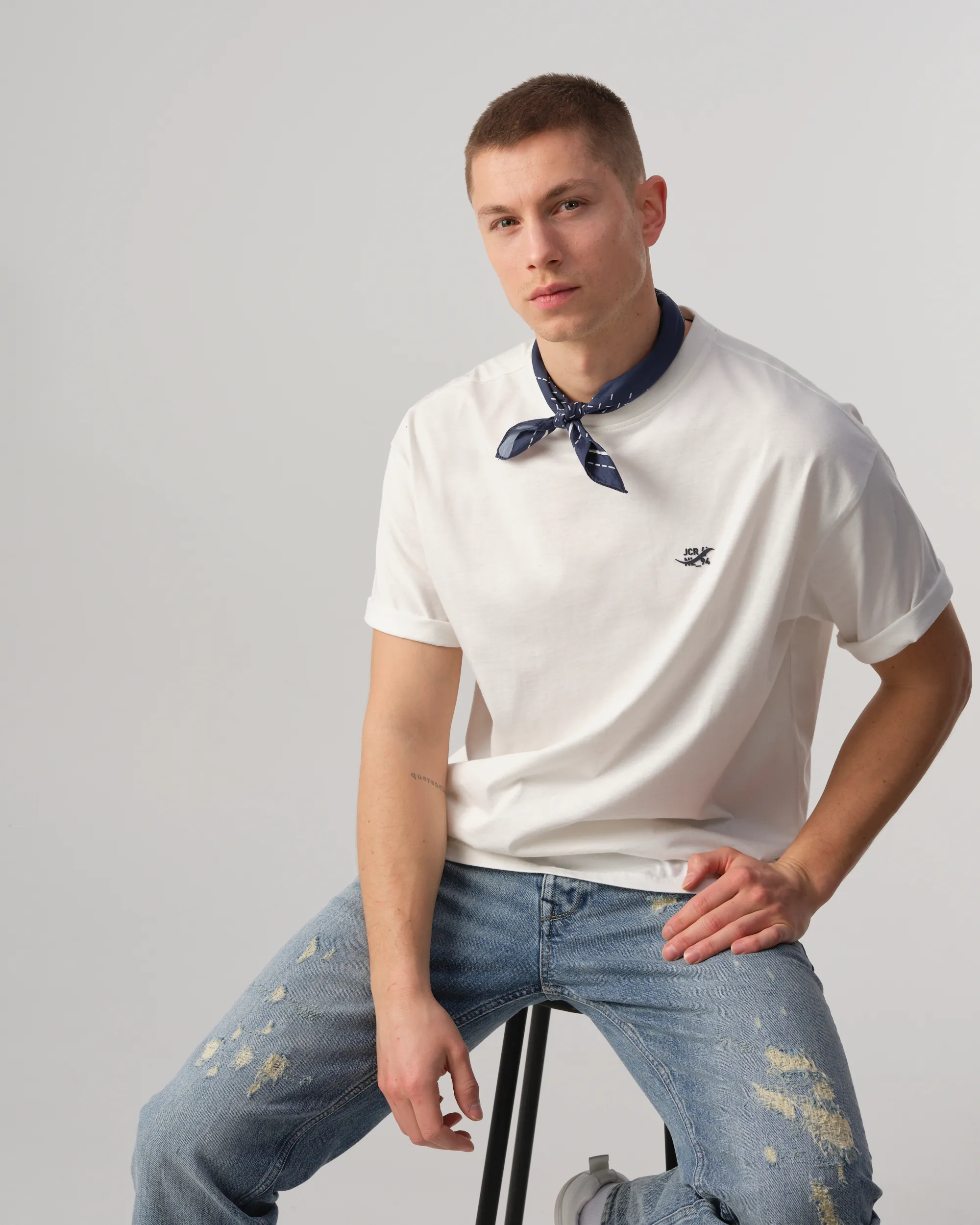 J.C. RAGS Tom T-shirt KM Coconut milk 089174-001-L