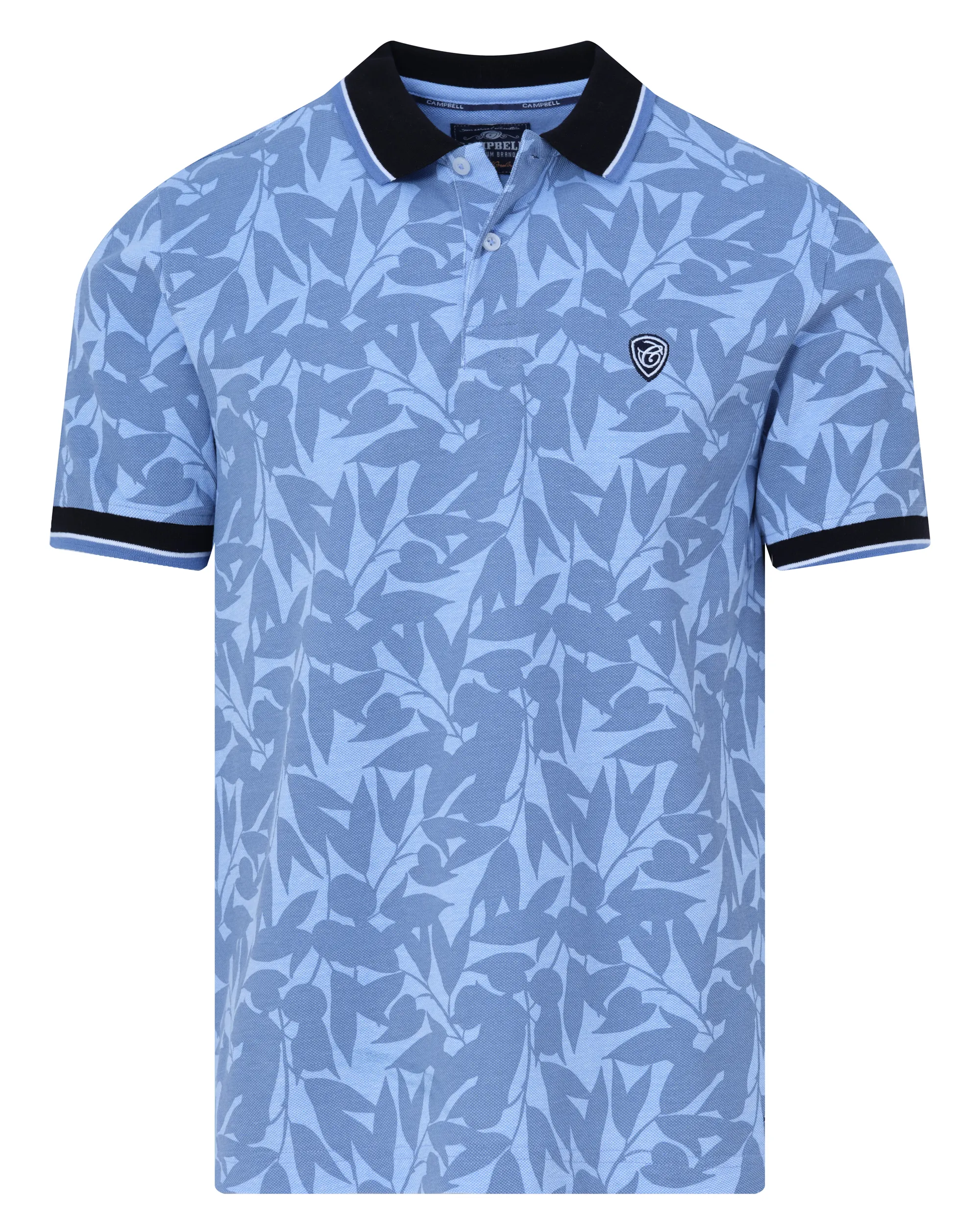 Campbell Polo KM Brunnera Blue dessin 089177-002-L