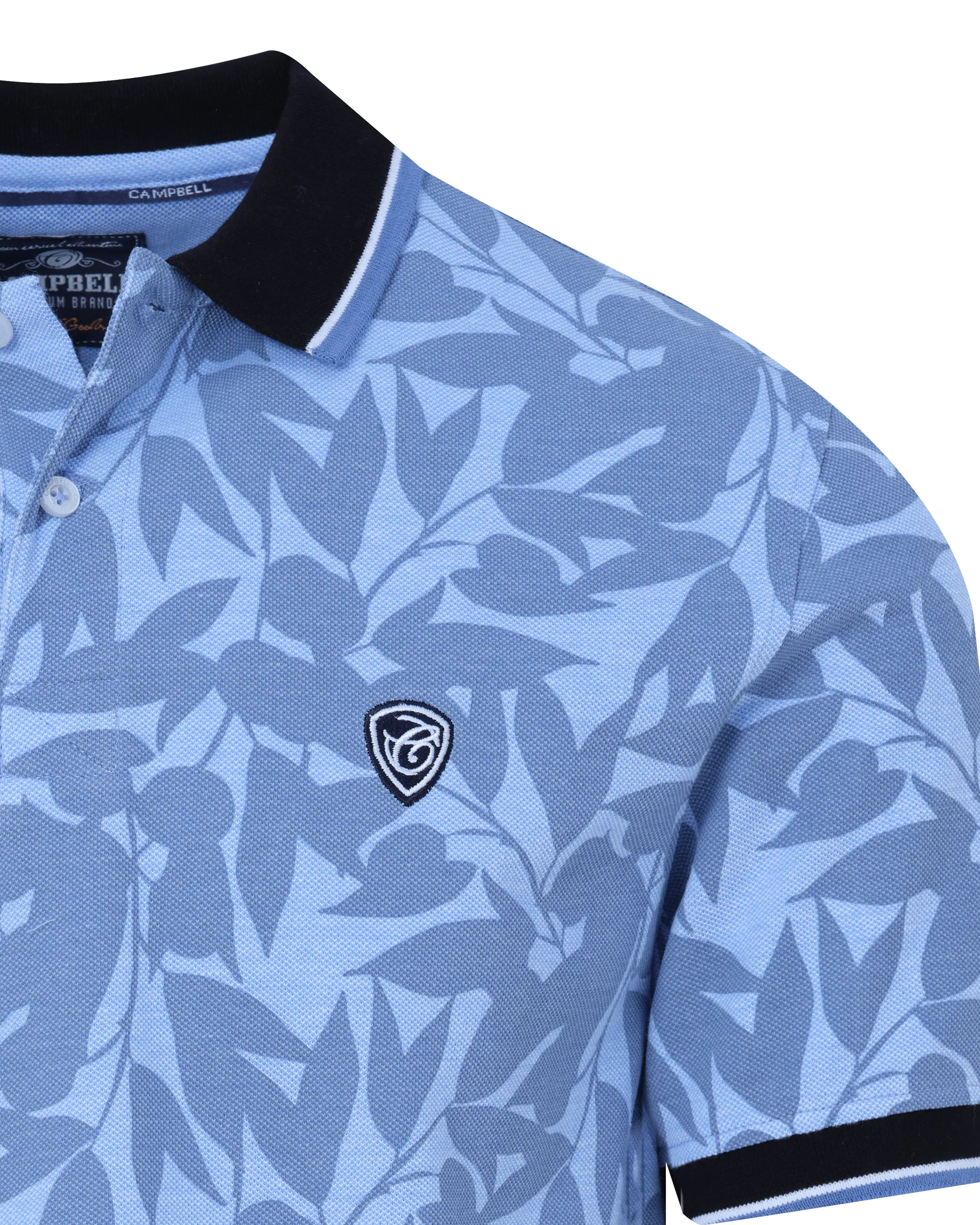 Campbell Polo KM Brunnera Blue dessin 089177-002-L