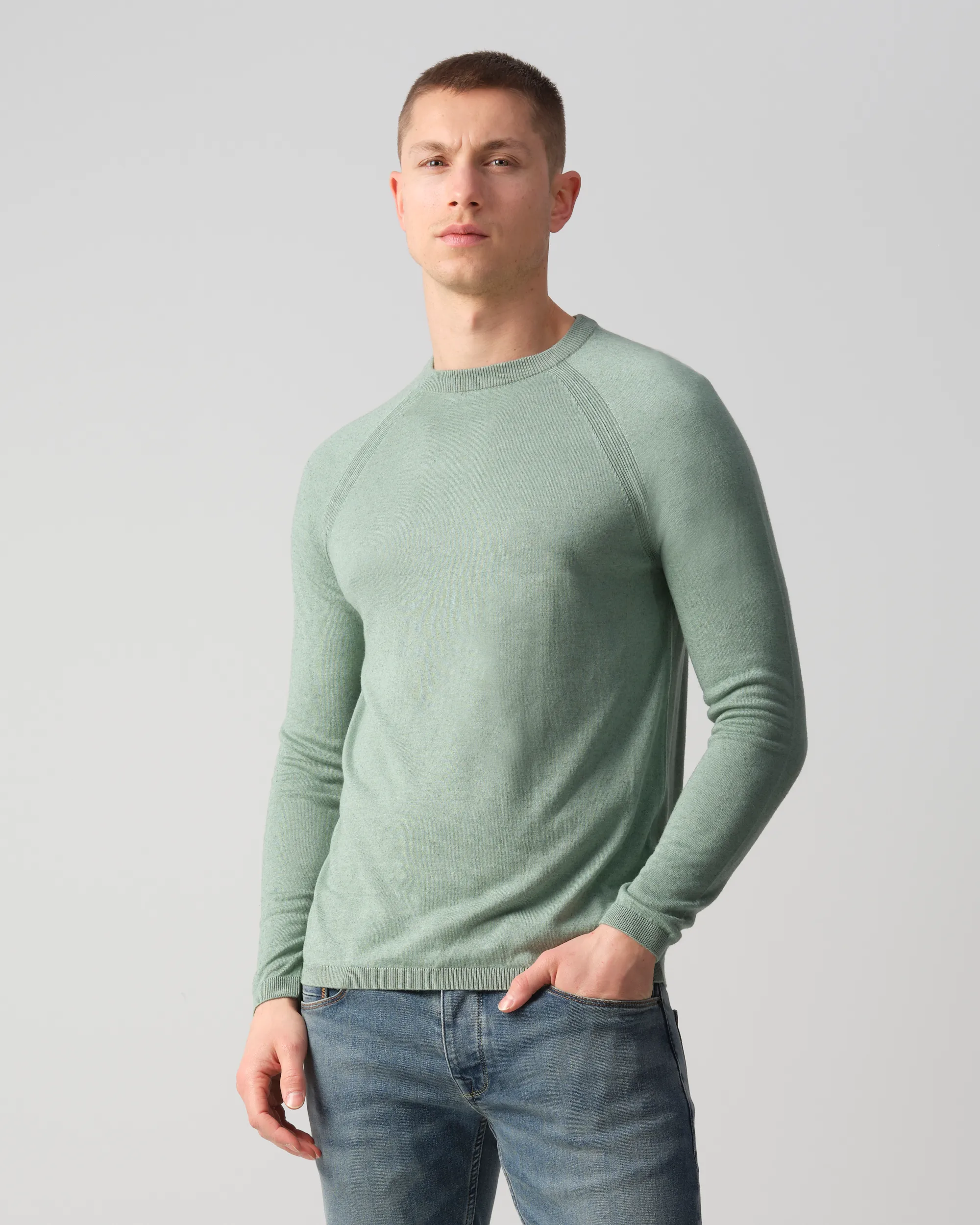 J.C. RAGS Cedric Trui ronde hals Arctic 090492-002-L