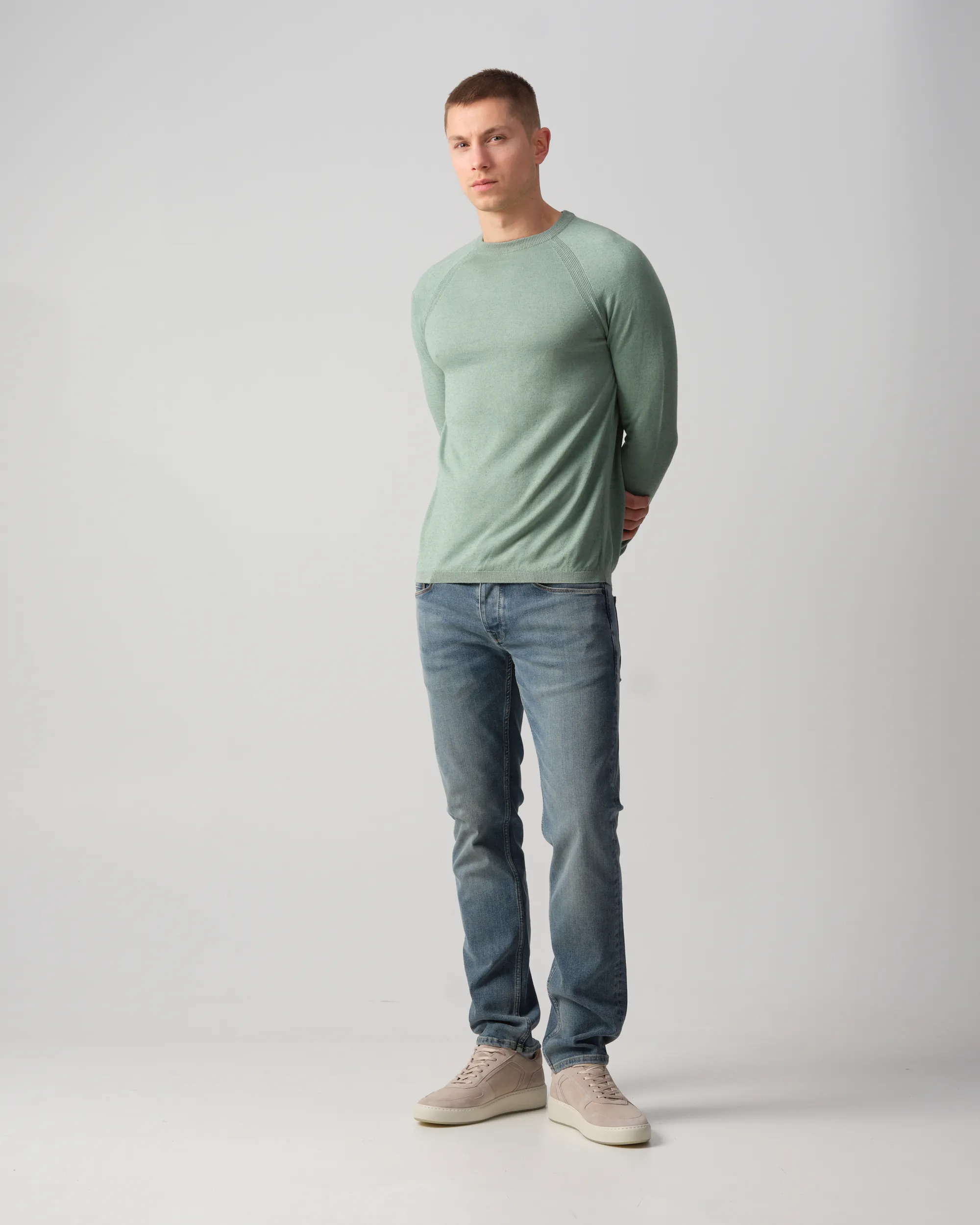 J.C. RAGS Cedric Trui ronde hals Arctic 090492-002-L