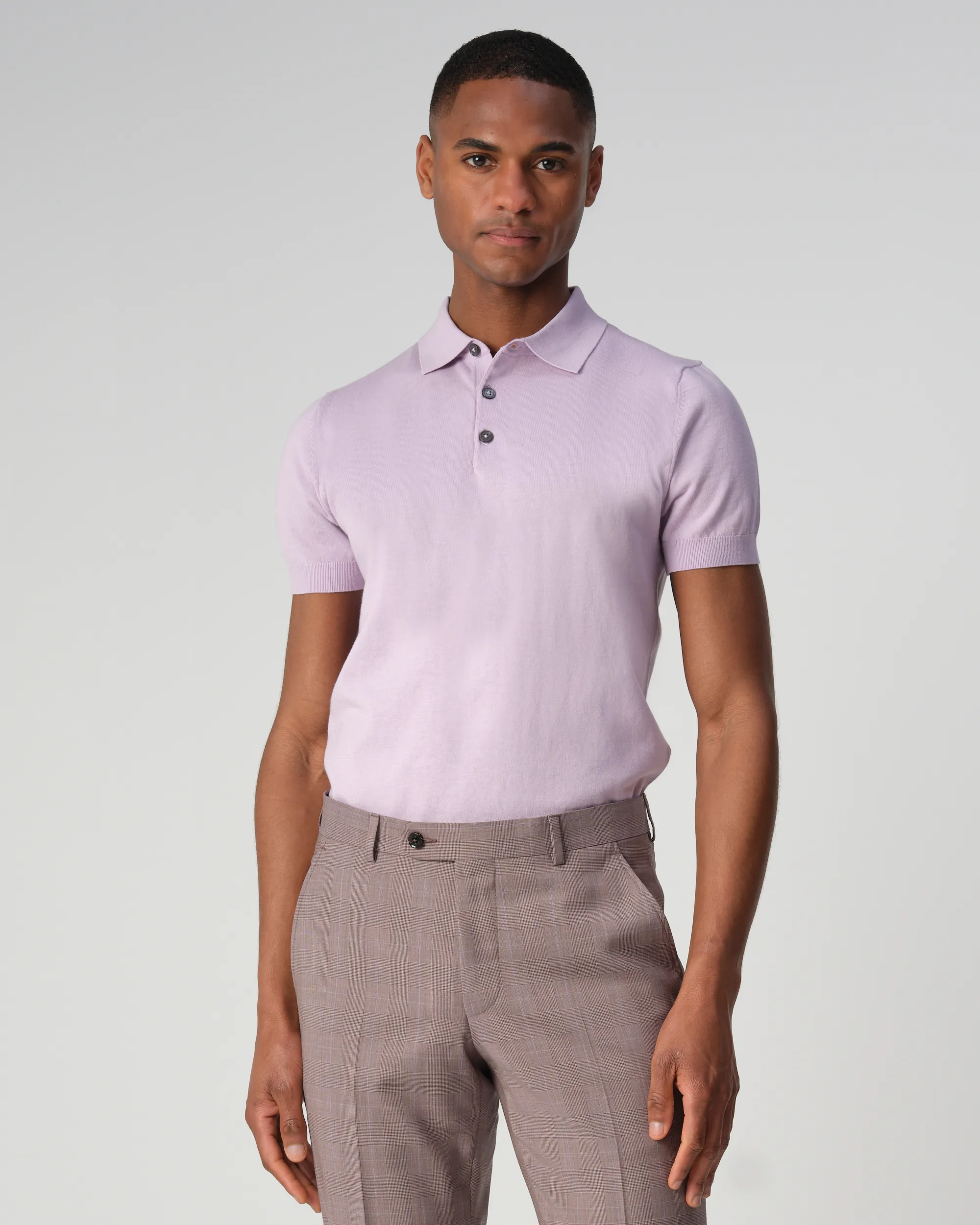 Dutch Dandies Bol Lux Polo KM Lavender Frost 090582-006-L