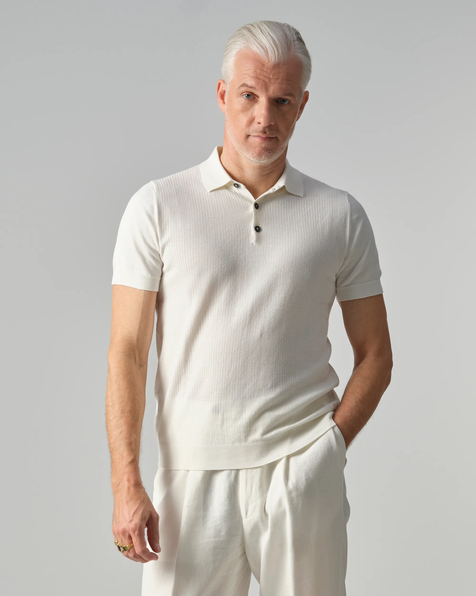 Dutch Dandies Polo Korte mouw Off White uni 090584-001-M