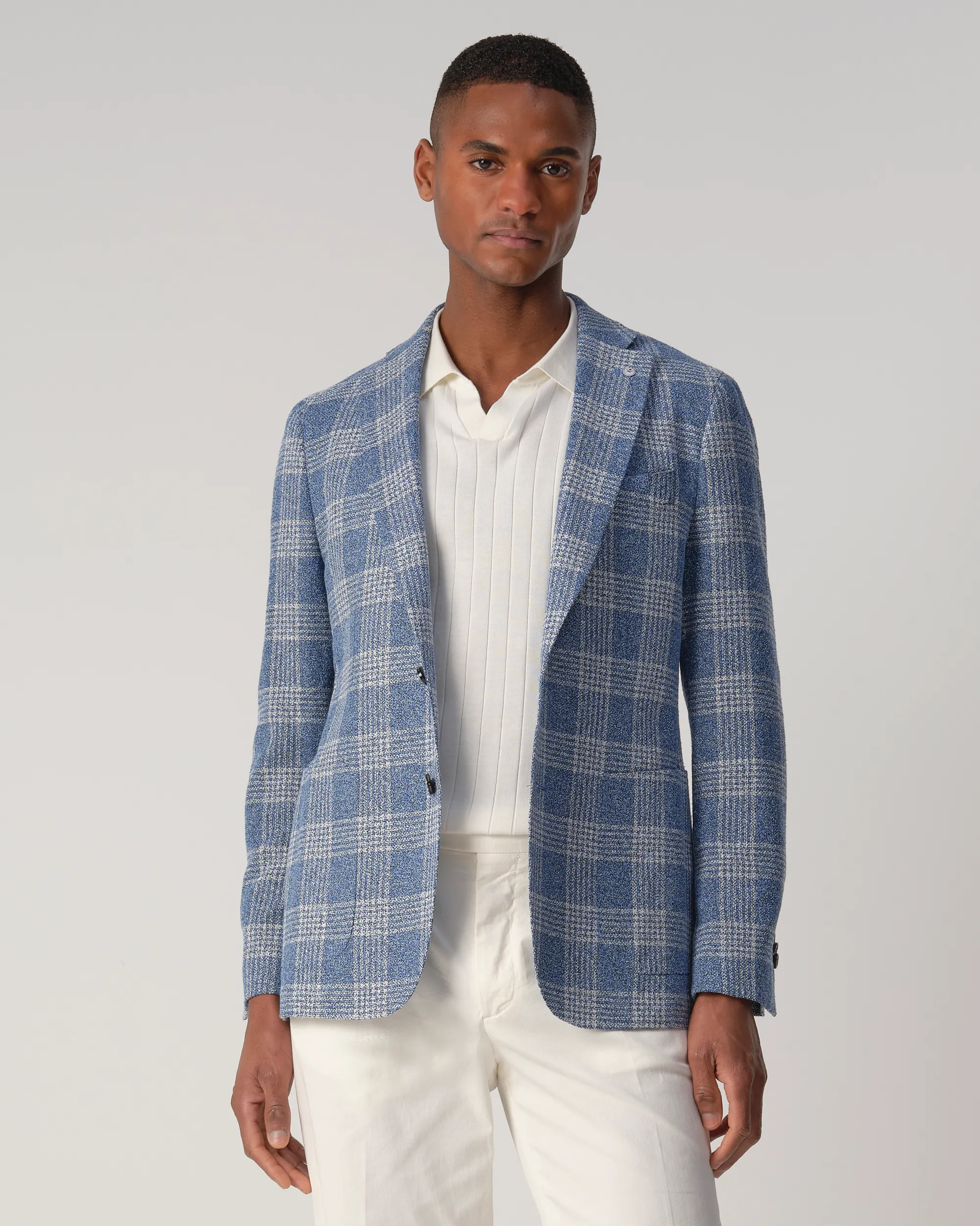 Dutch Dandies Devon Colbert Blauw grote ruit 090608-001-46