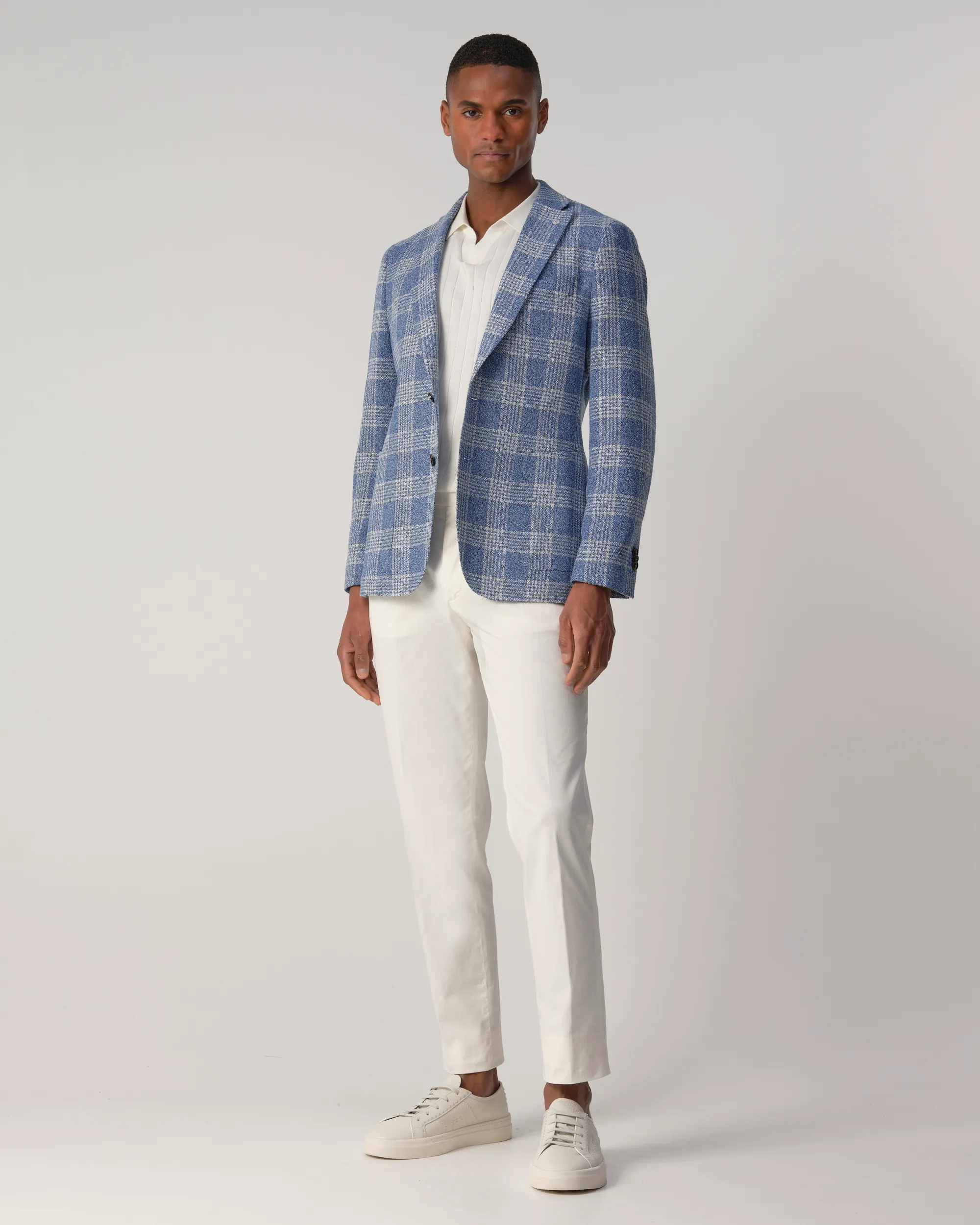 Dutch Dandies Devon Colbert Blauw grote ruit 090608-001-46