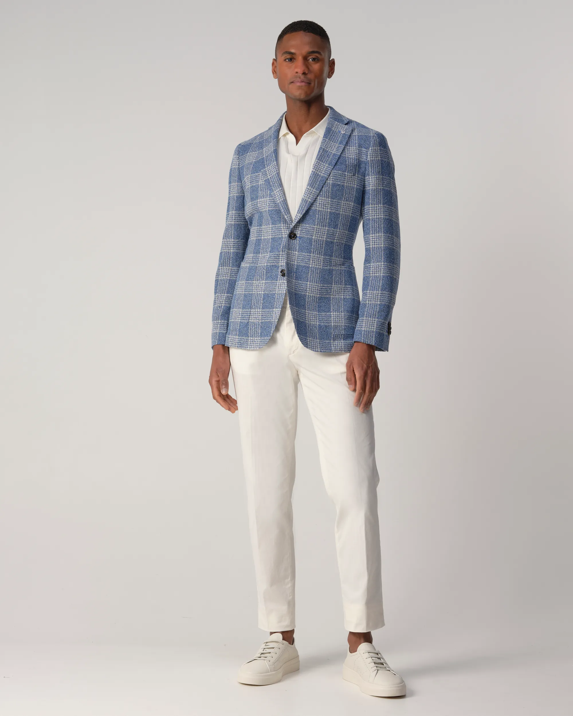 Dutch Dandies Devon Colbert Blauw grote ruit 090608-001-46