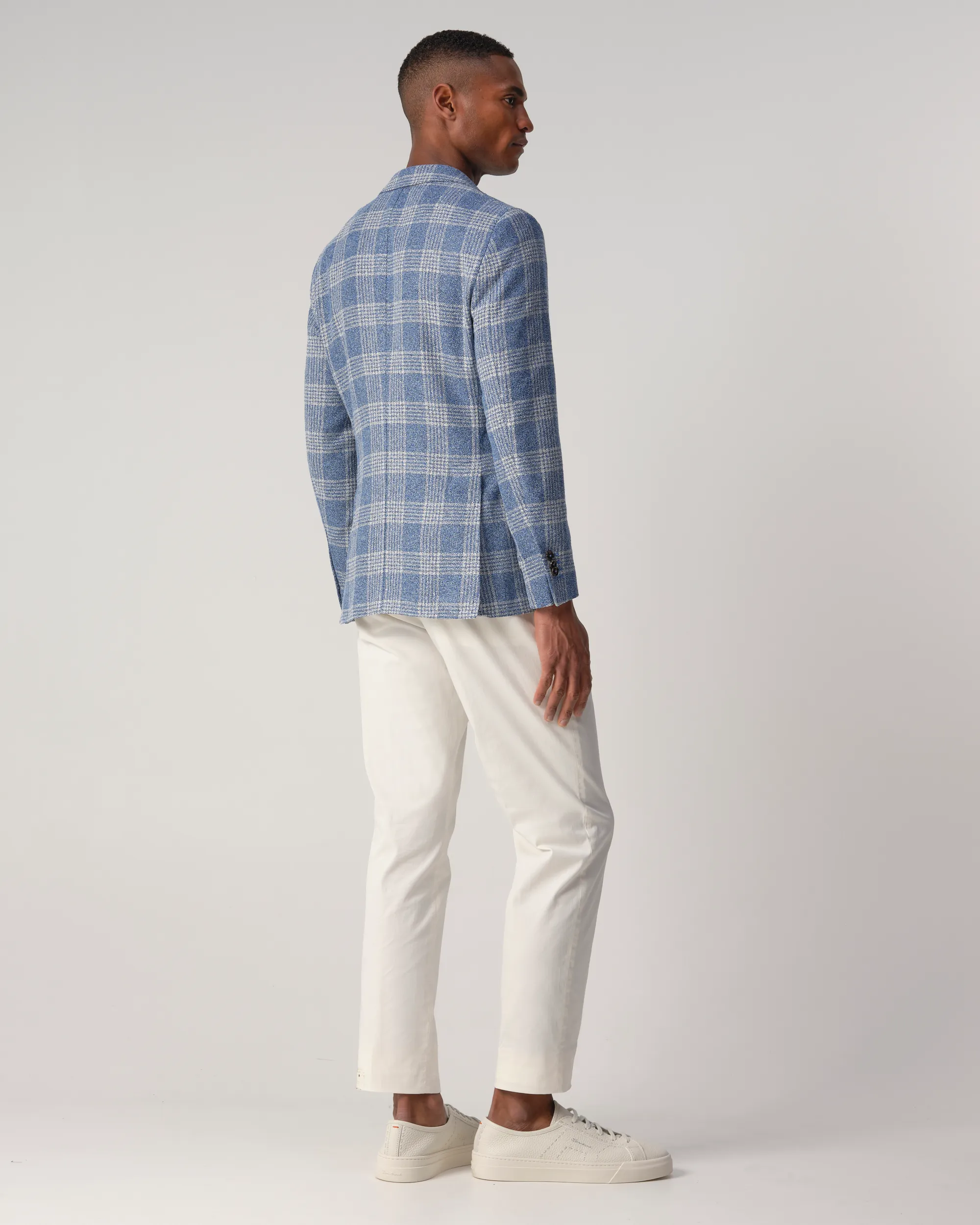 Dutch Dandies Devon Colbert Blauw grote ruit 090608-001-46