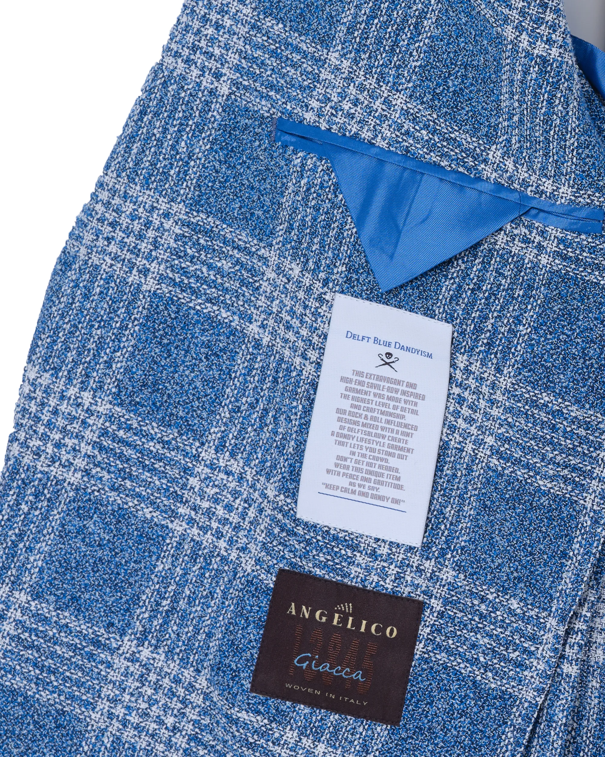 Dutch Dandies Devon Colbert Blauw grote ruit 090608-001-46