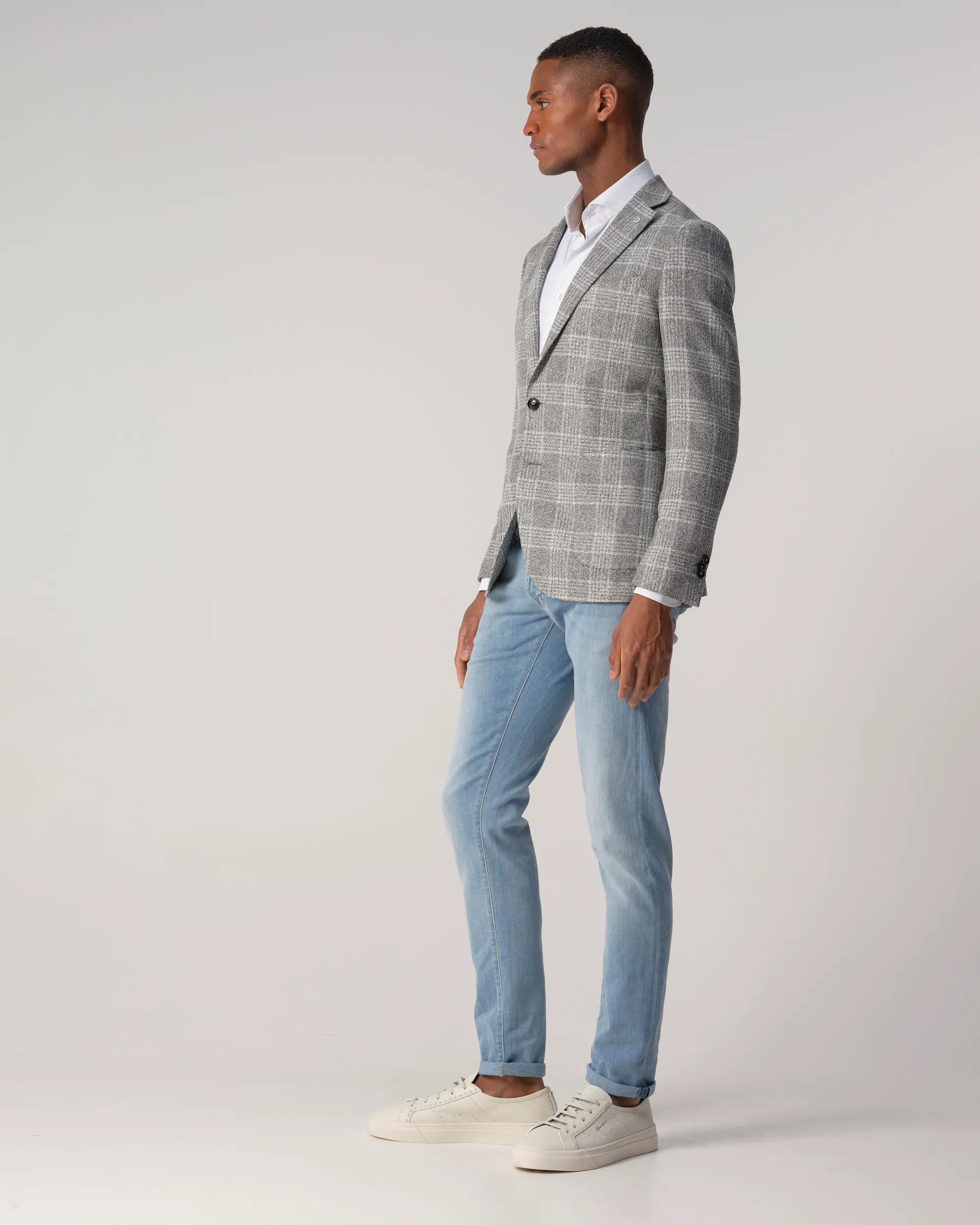Dutch Dandies Devon Colbert Donkergrijs grote ruit 090608-003-46