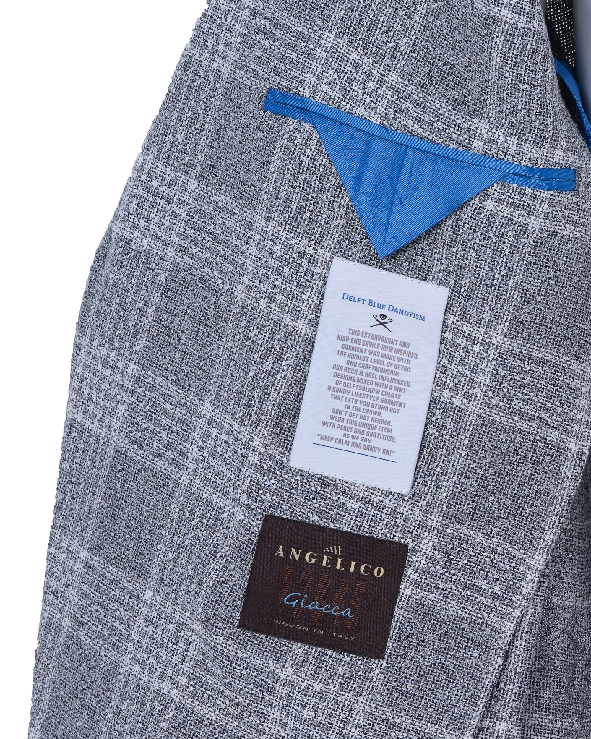 Dutch Dandies Devon Colbert Donkergrijs grote ruit 090608-003-46