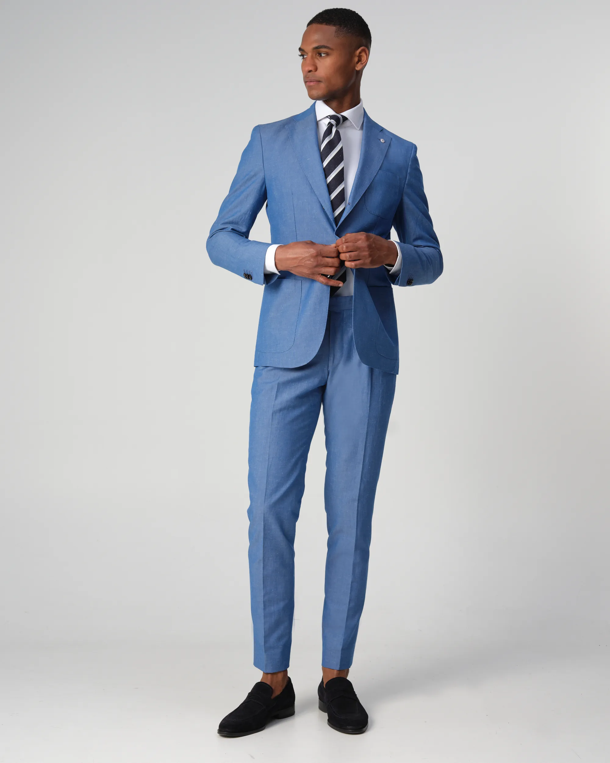Dutch Dandies Daryll Mix & Match Colbert Blauw uni 090691-002-46