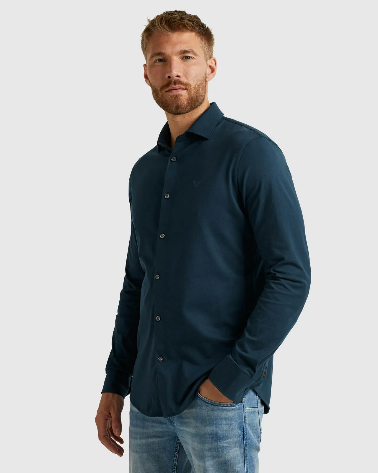 PME Legend Casual Overhemd LM Blauw 090718-001-L