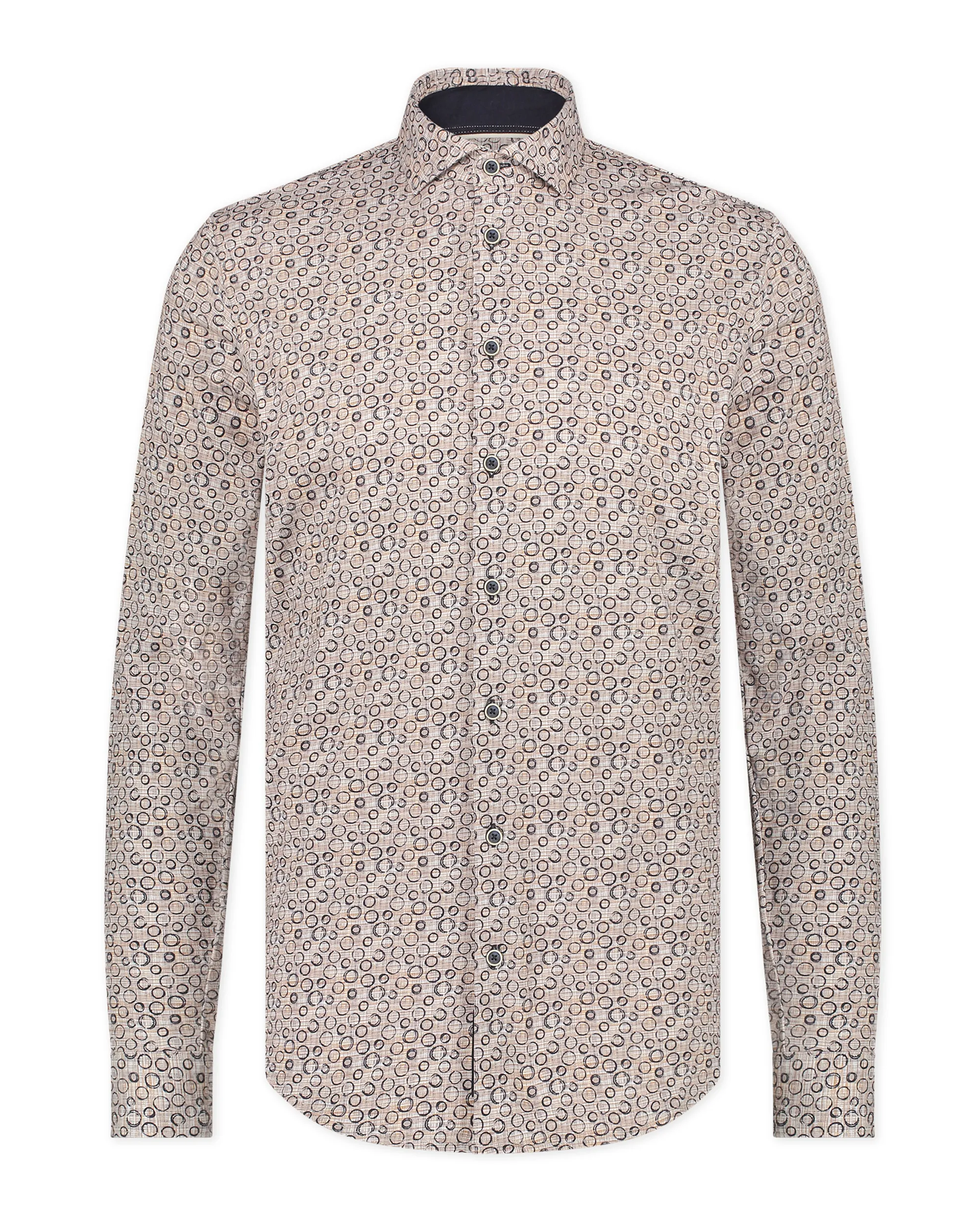 Blue Industry Casual Overhemd LM Bruin 091059-001