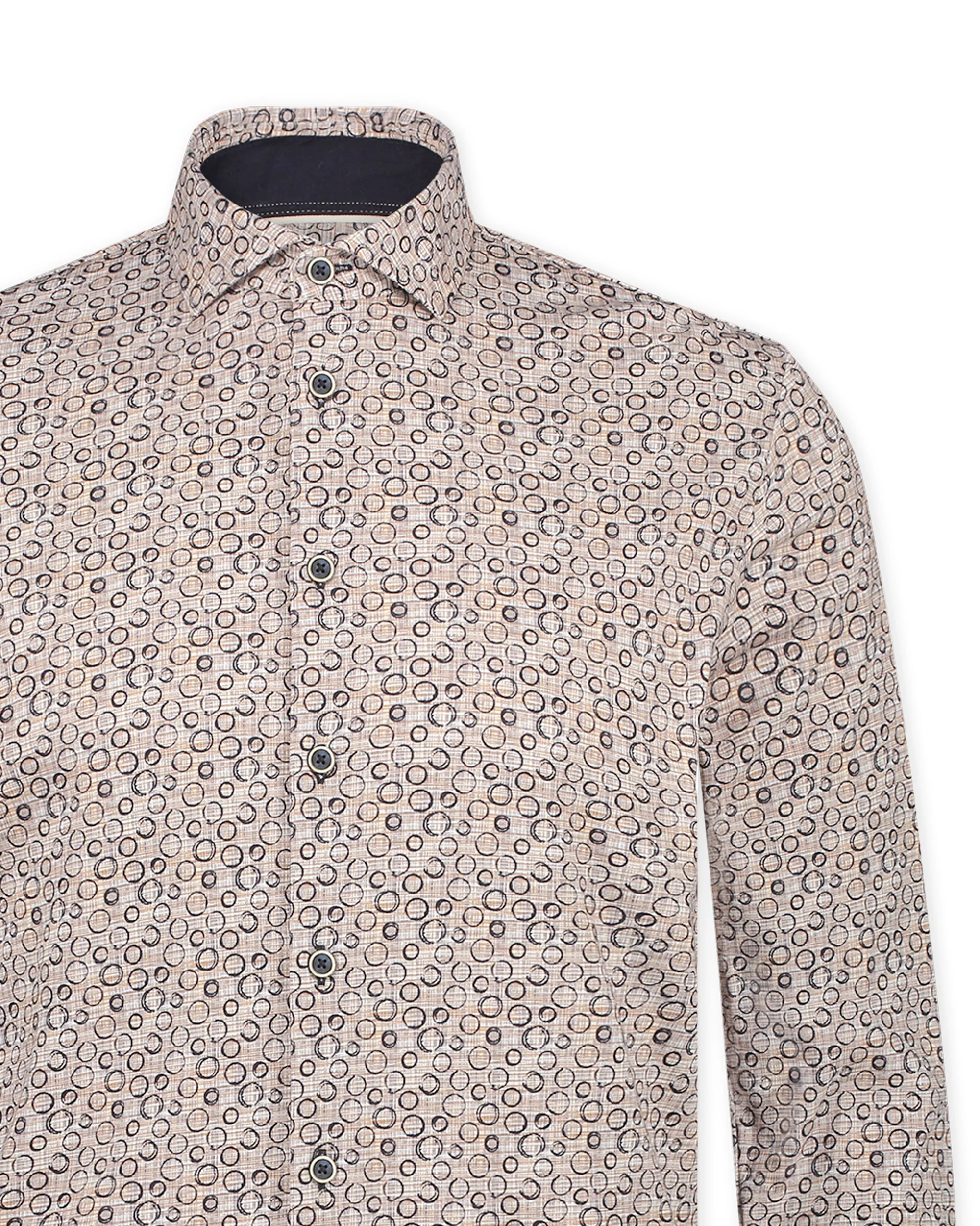 Blue Industry Casual Overhemd LM Bruin 091059-001