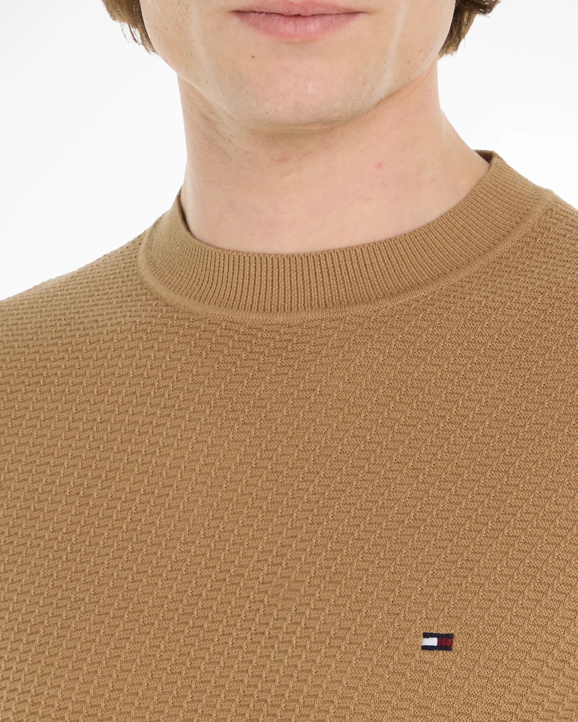 Tommy Hilfiger Menswear Trui ronde hals Sand 091085-001-L