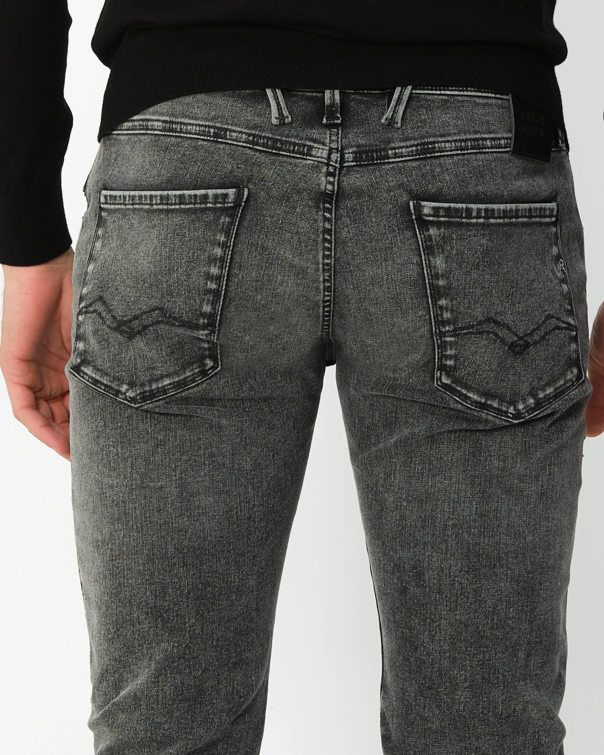 Replay Anbass Hyperflex Original Jeans Grijs 091336-001-28/32