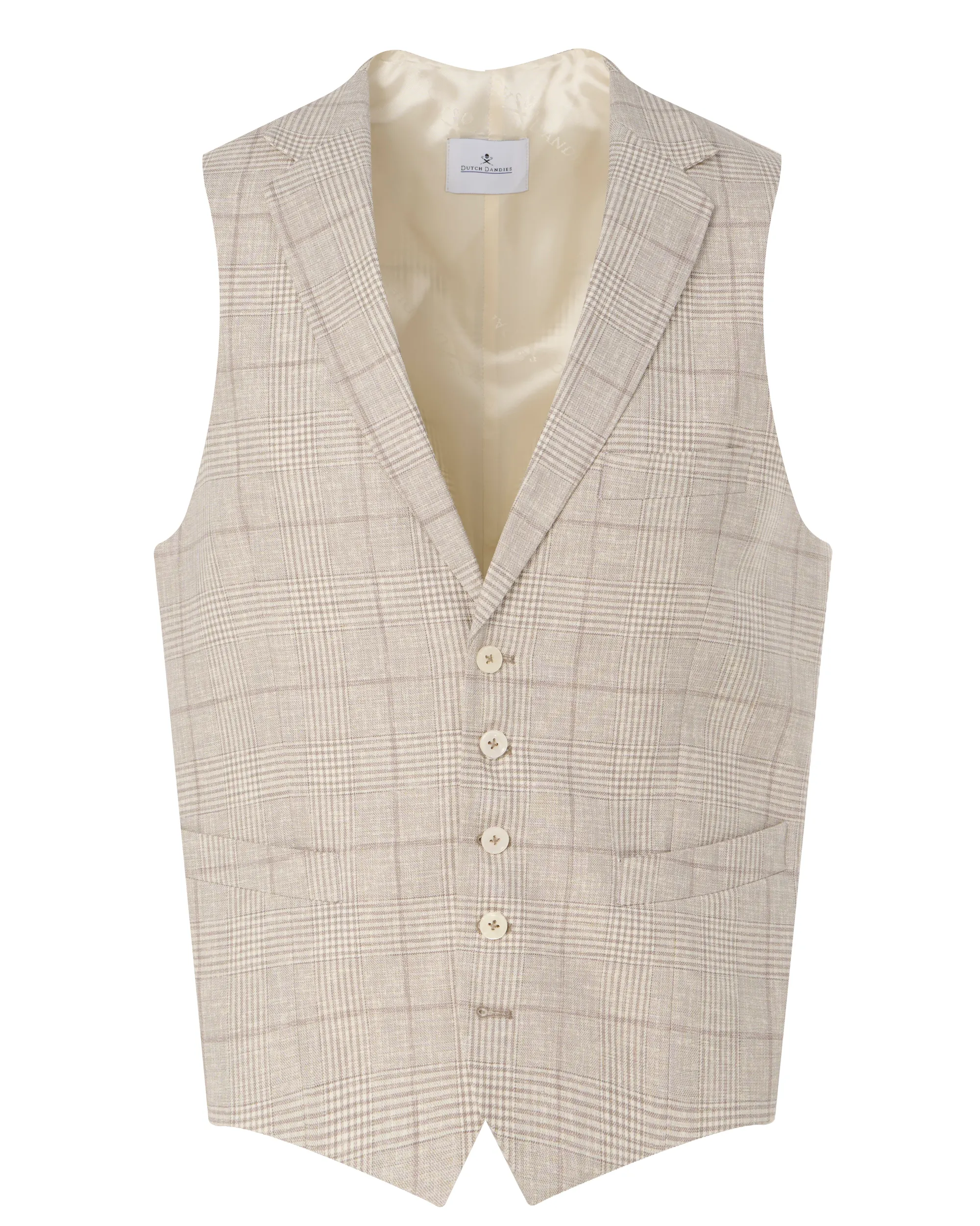 Dutch Dandies Gilet Beige grote ruit 091502-001-46