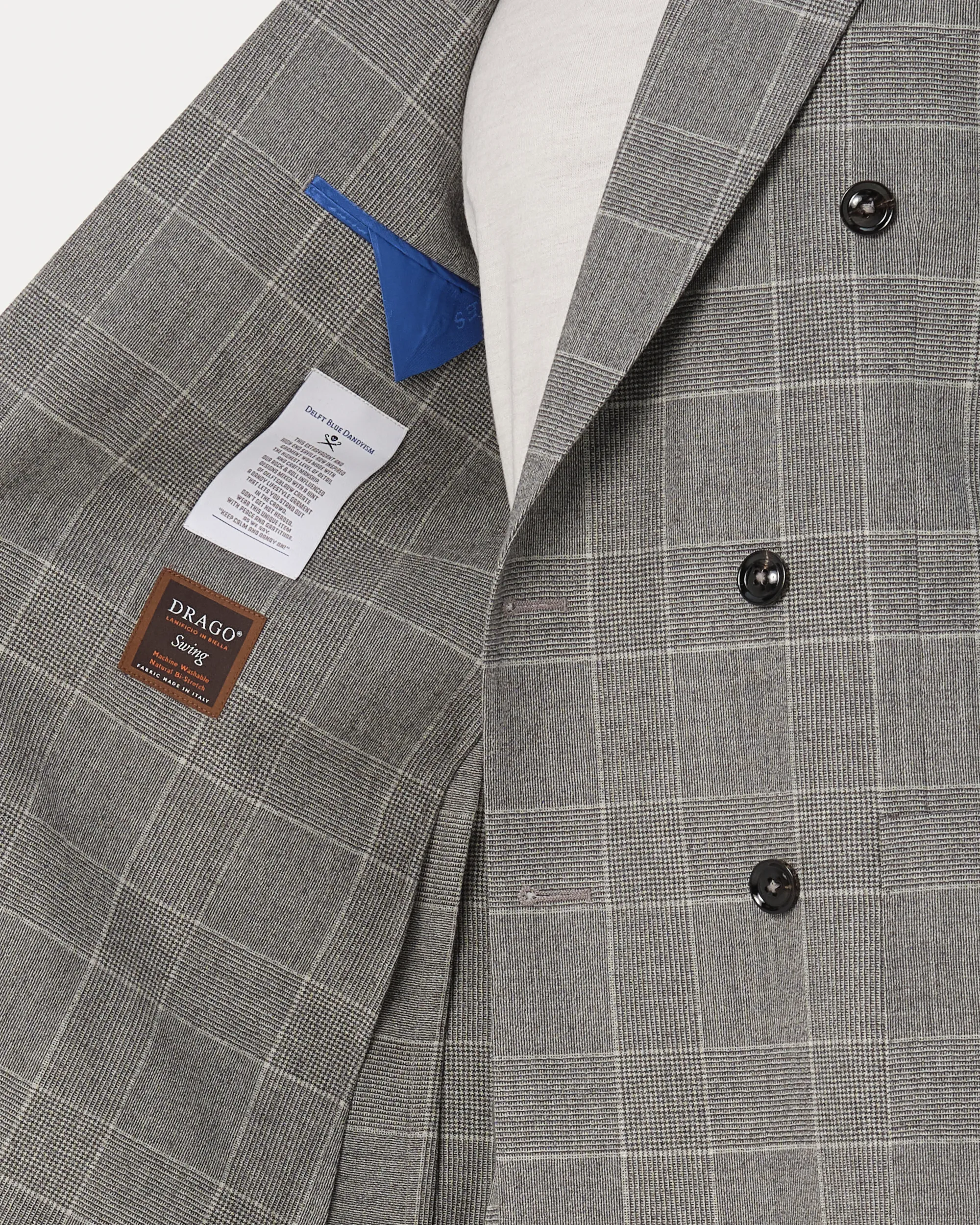 Dutch Dandies Pak Donkergrijs grote ruit 093507-002-46