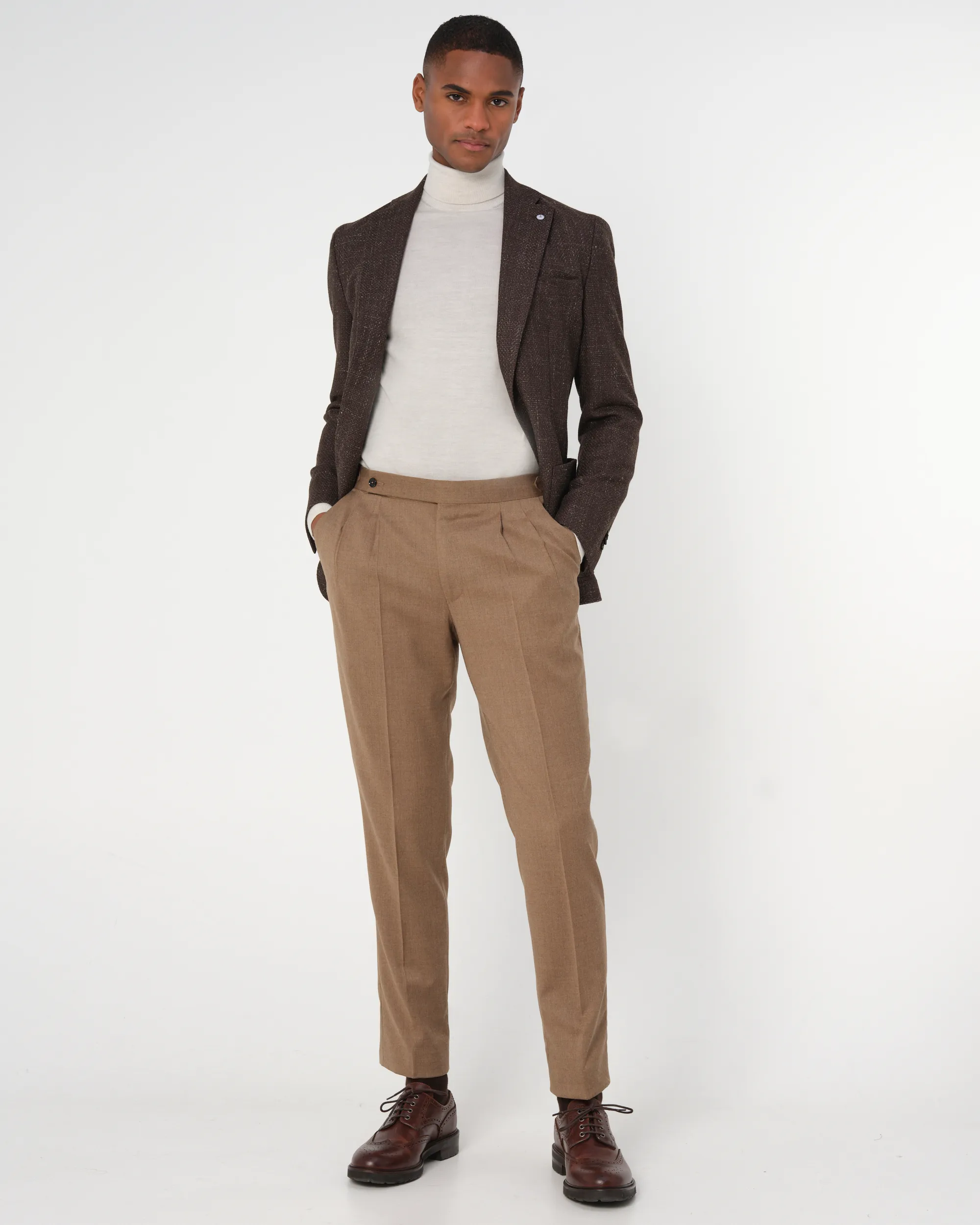 Dutch Dandies Devon Colbert Bruin uni 093511-001-46