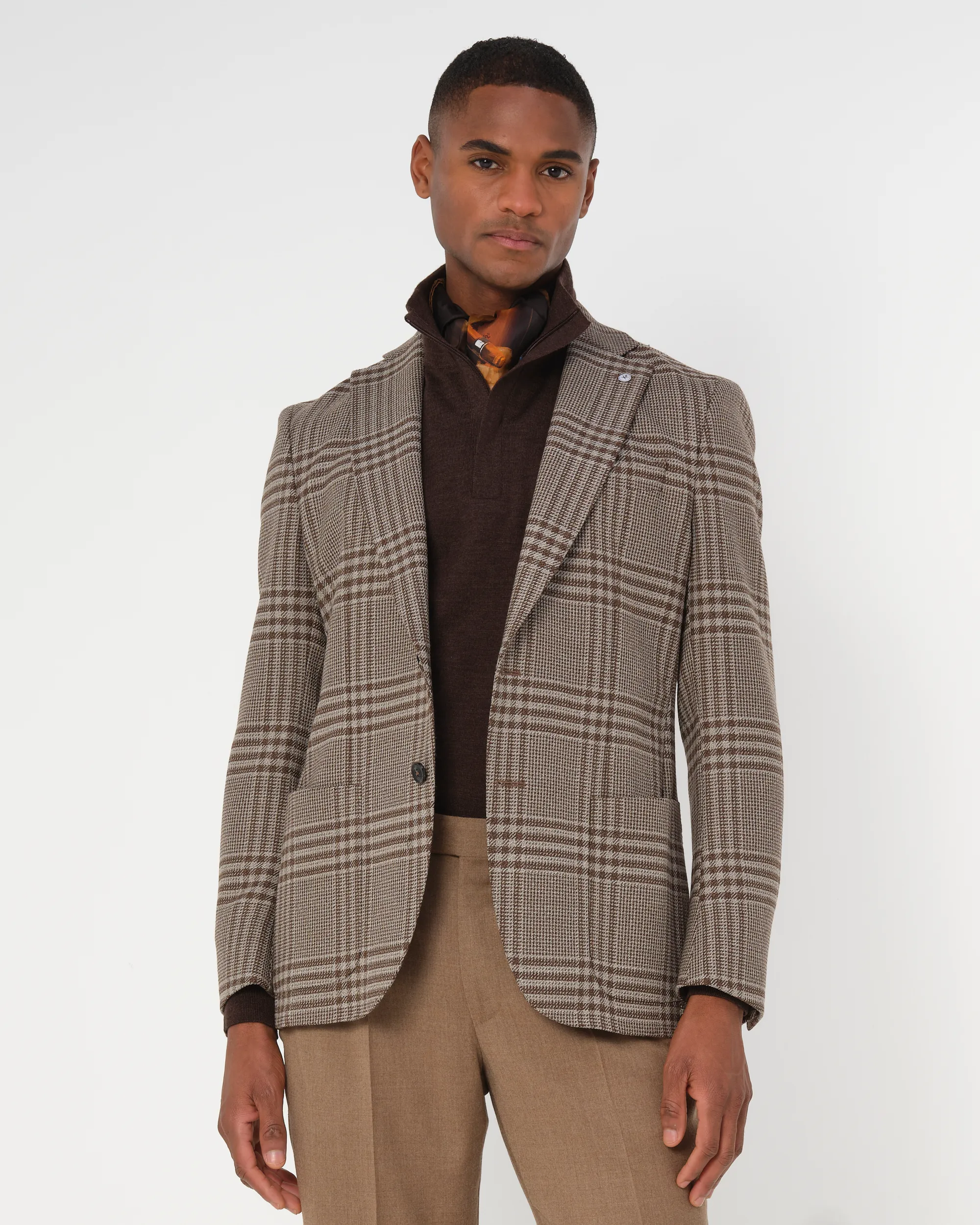 Dutch Dandies Devon Colbert Bruin grote ruit 093515-001-46