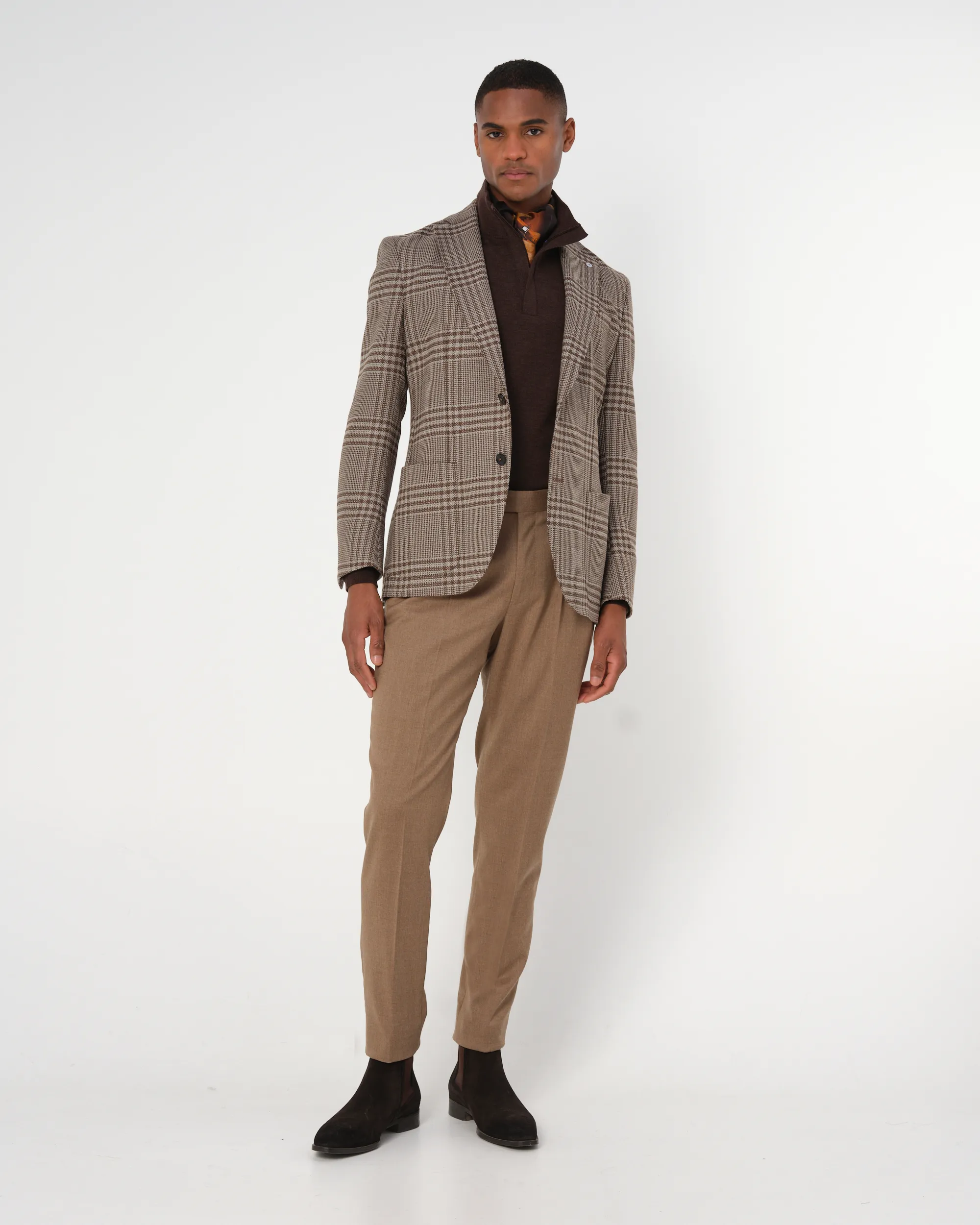 Dutch Dandies Devon Colbert Bruin grote ruit 093515-001-46
