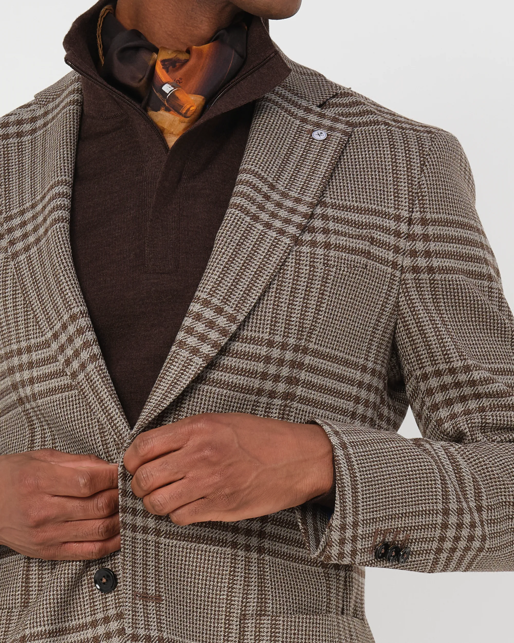 Dutch Dandies Devon Colbert Bruin grote ruit 093515-001-46