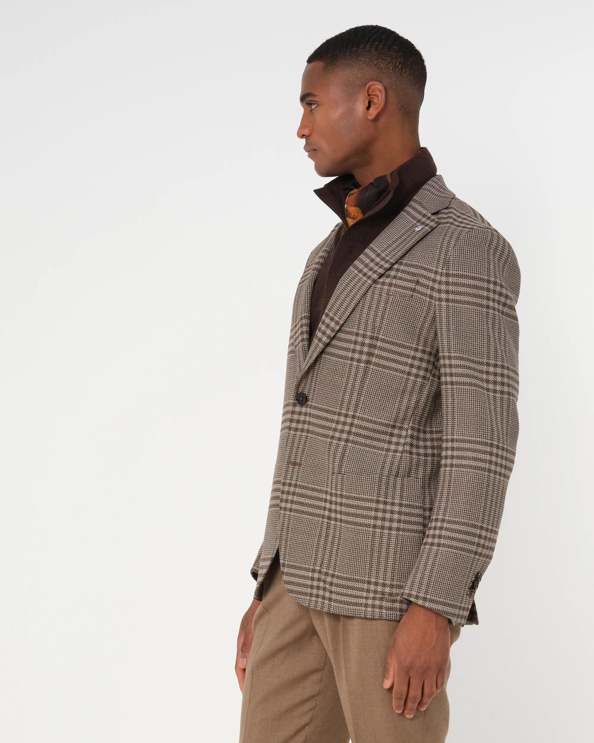 Dutch Dandies Devon Colbert Bruin grote ruit 093515-001-46