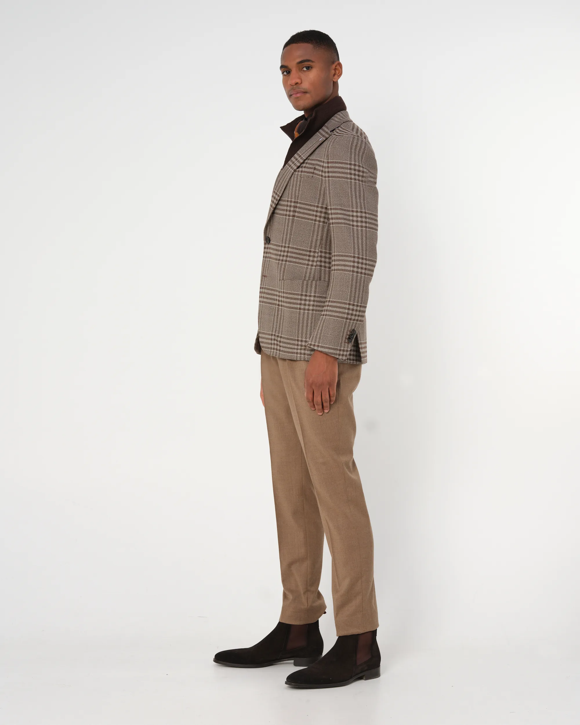 Dutch Dandies Devon Colbert Bruin grote ruit 093515-001-46