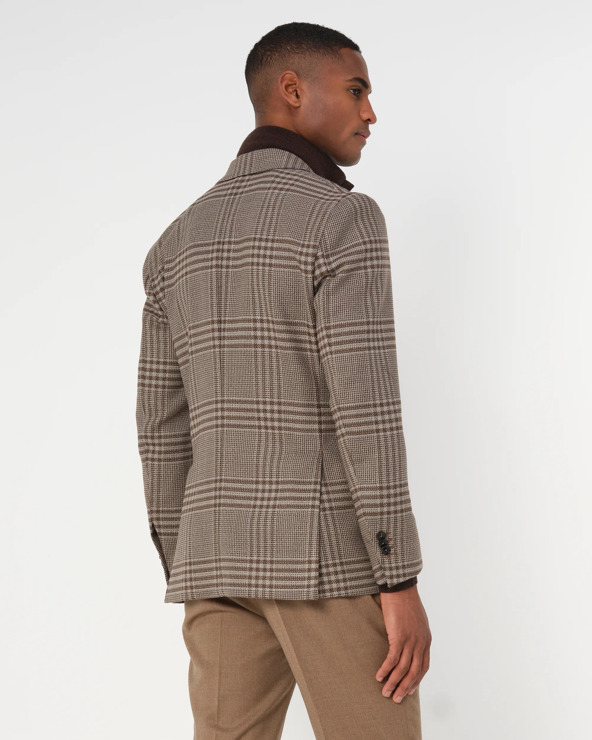 Dutch Dandies Devon Colbert Bruin grote ruit 093515-001-46