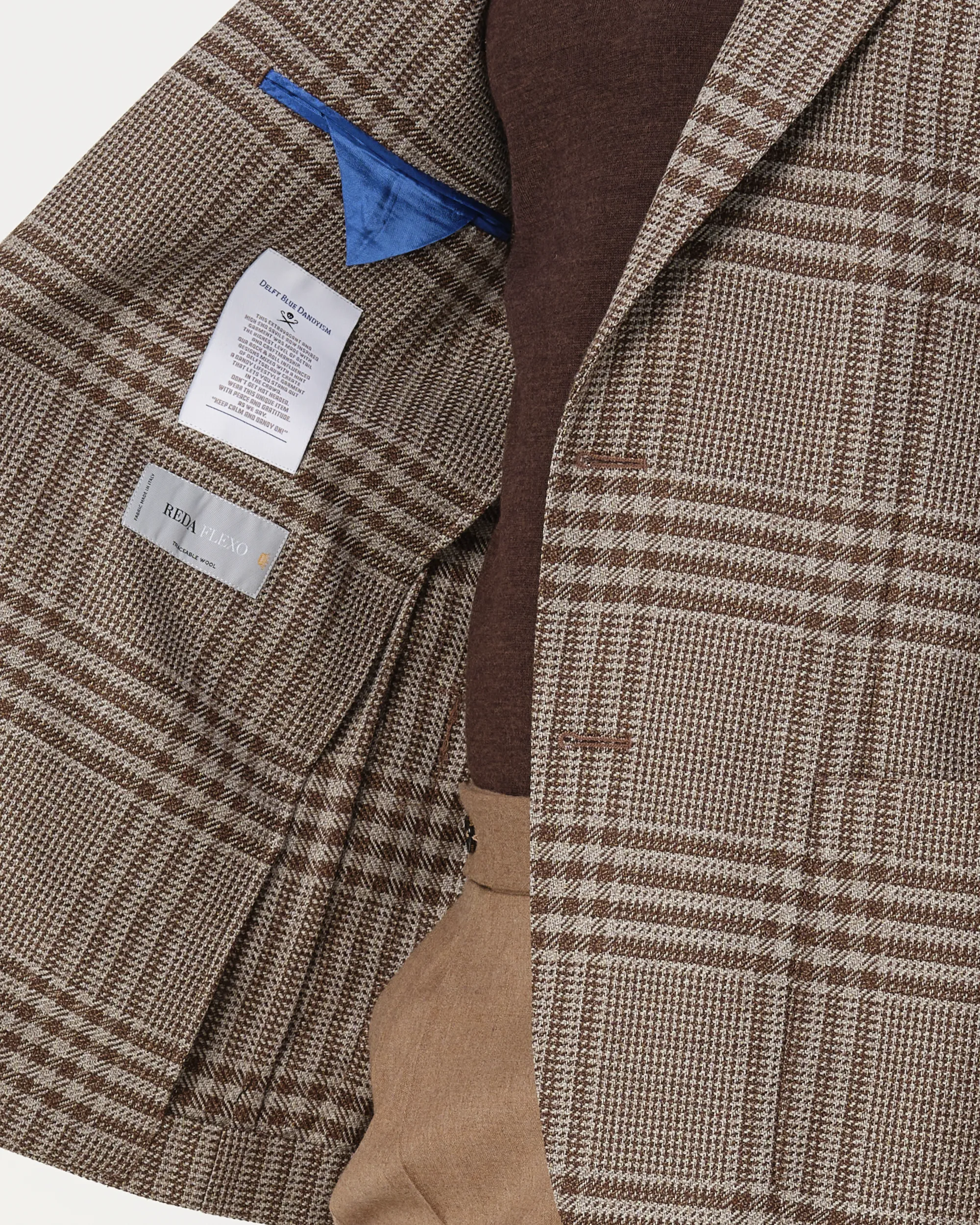 Dutch Dandies Devon Colbert Bruin grote ruit 093515-001-46