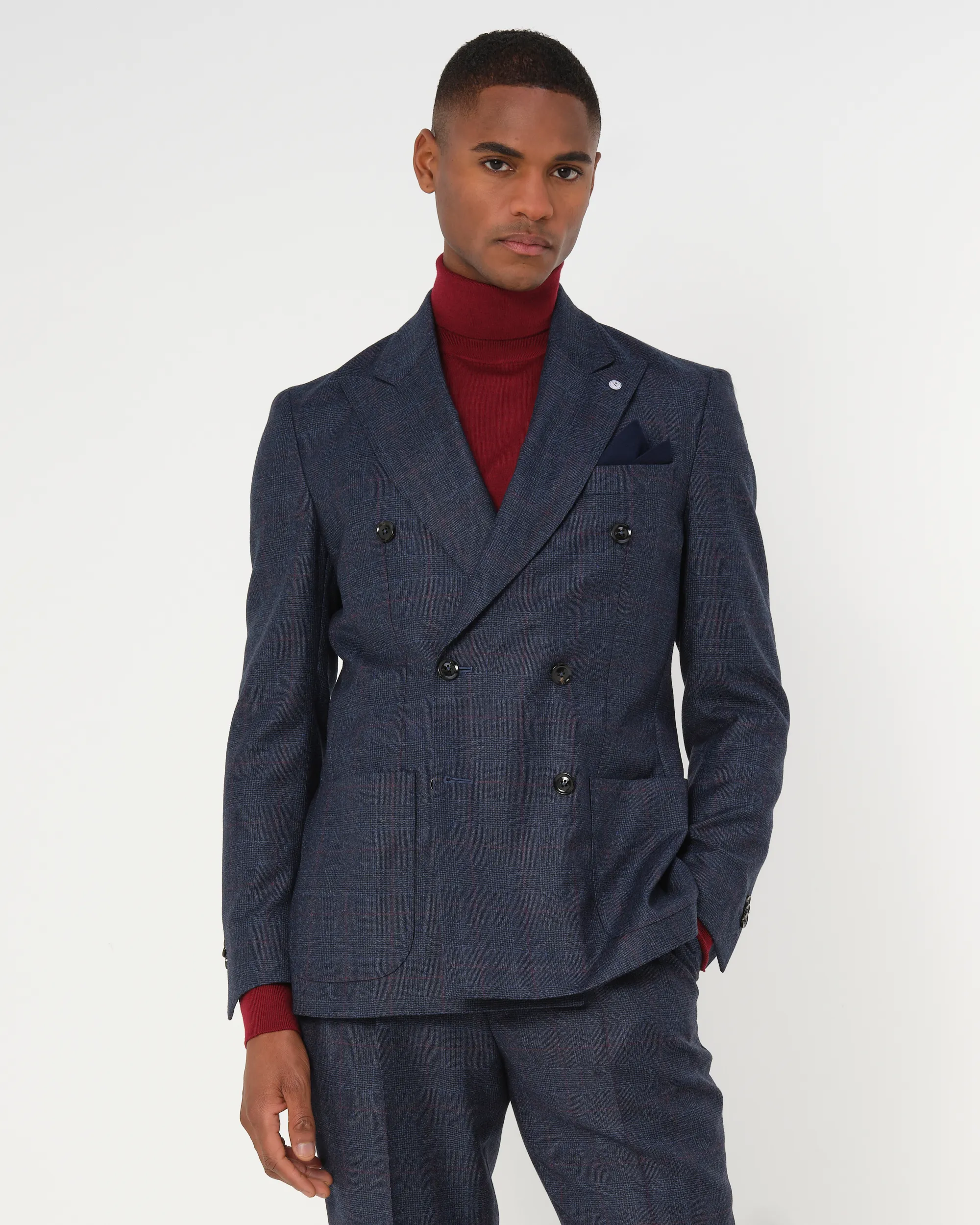 Dutch Dandies - Pak Navy kleine ruit 093516-001-46