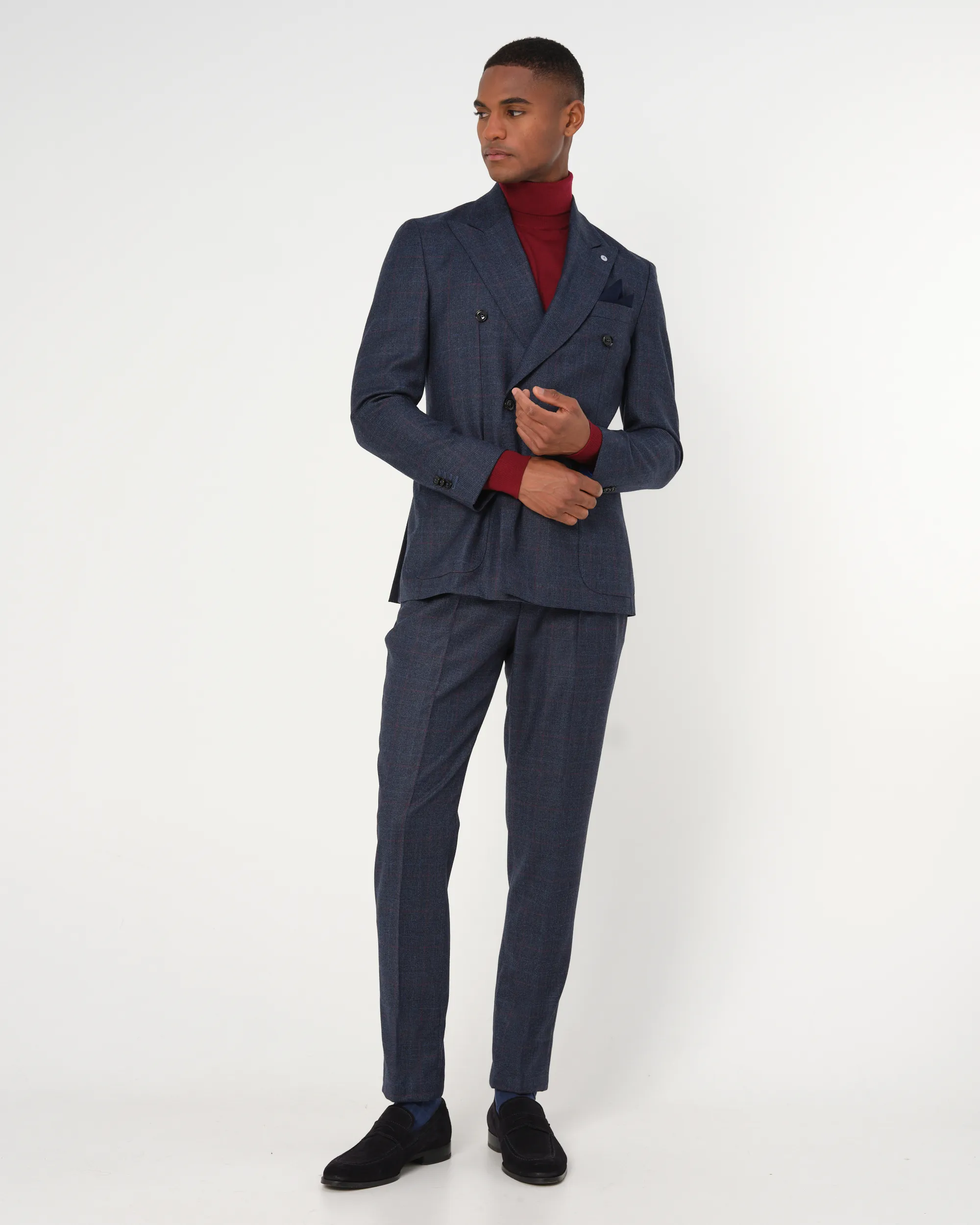 Dutch Dandies - Pak Navy kleine ruit 093516-001-46