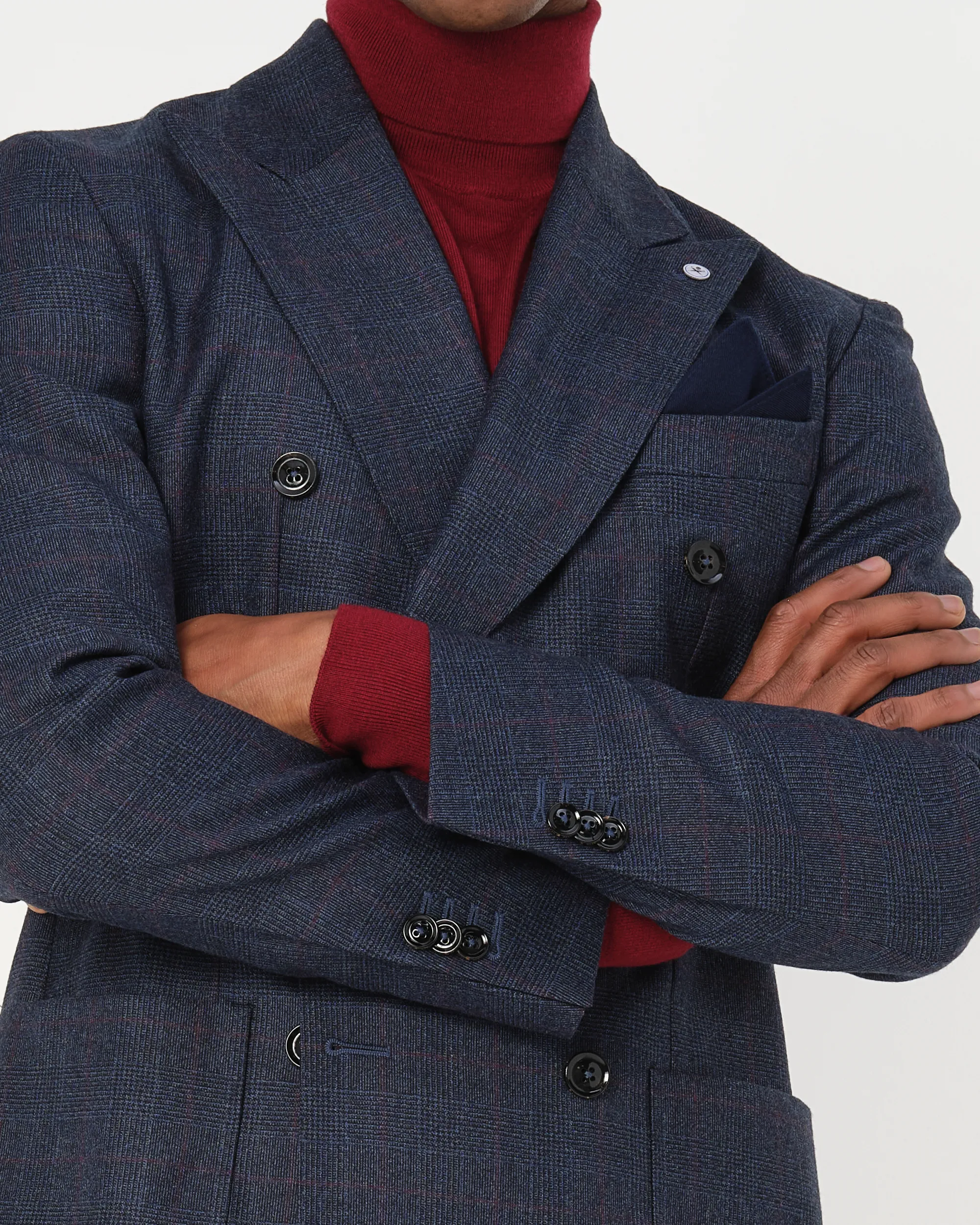 Dutch Dandies - Pak Navy kleine ruit 093516-001-46