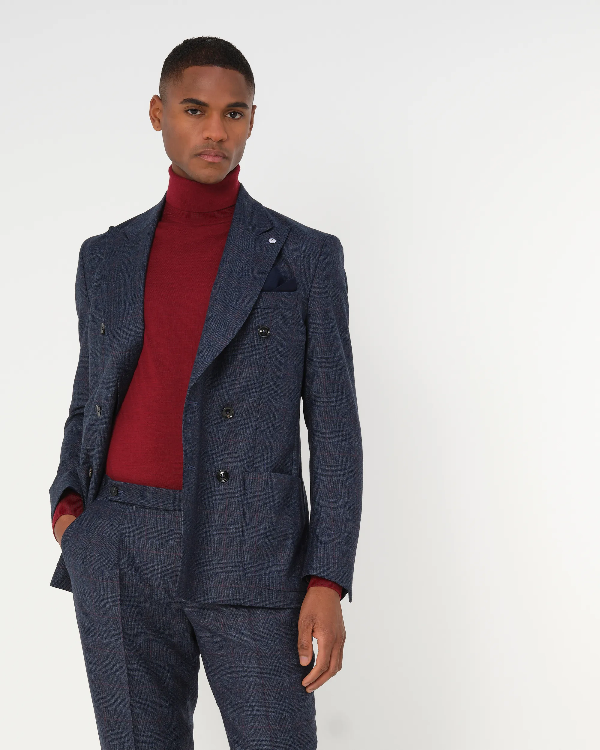 Dutch Dandies - Pak Navy kleine ruit 093516-001-46