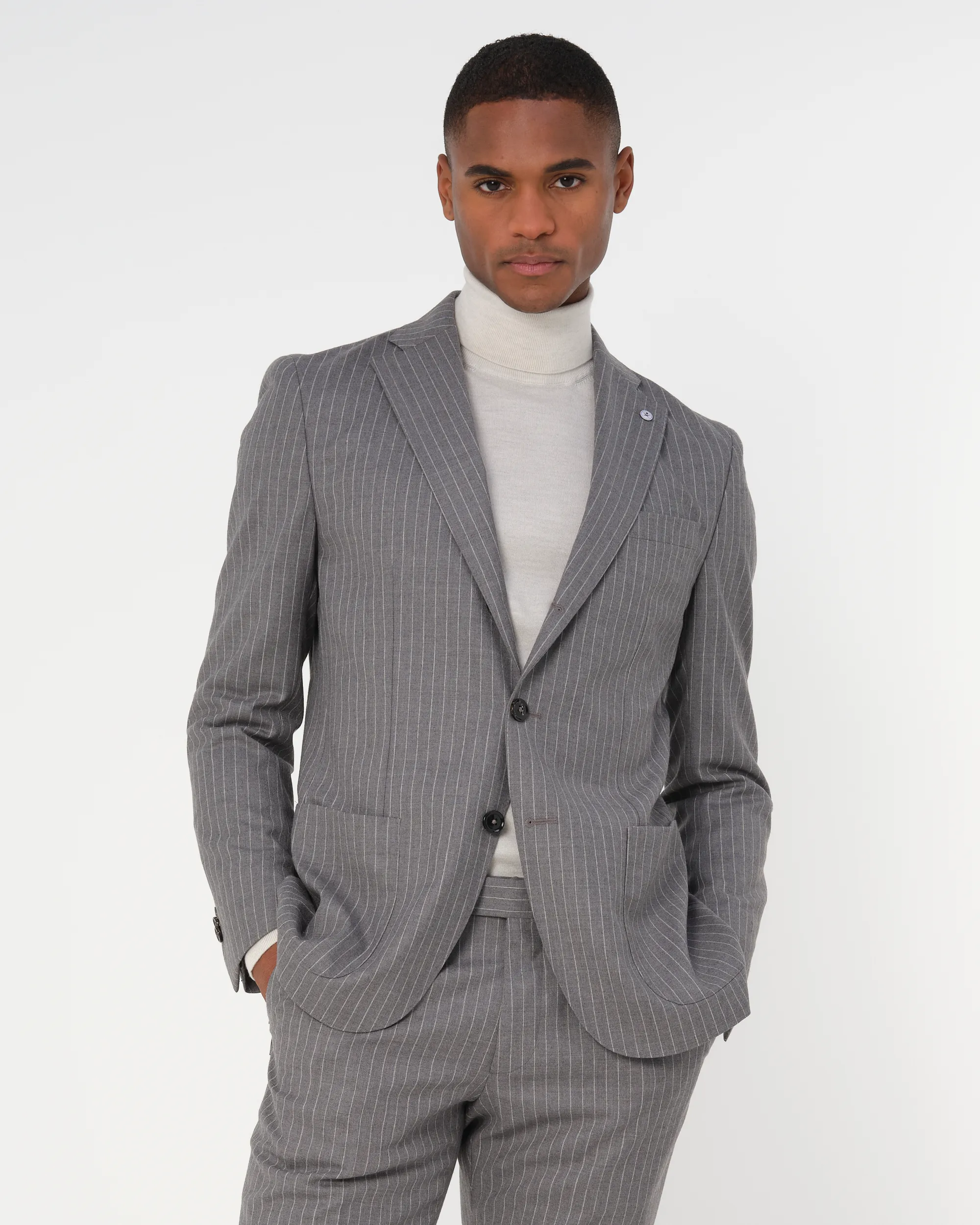 Dutch Dandies Damon Mix & Match Colbert Grijs streep 093524-001-46