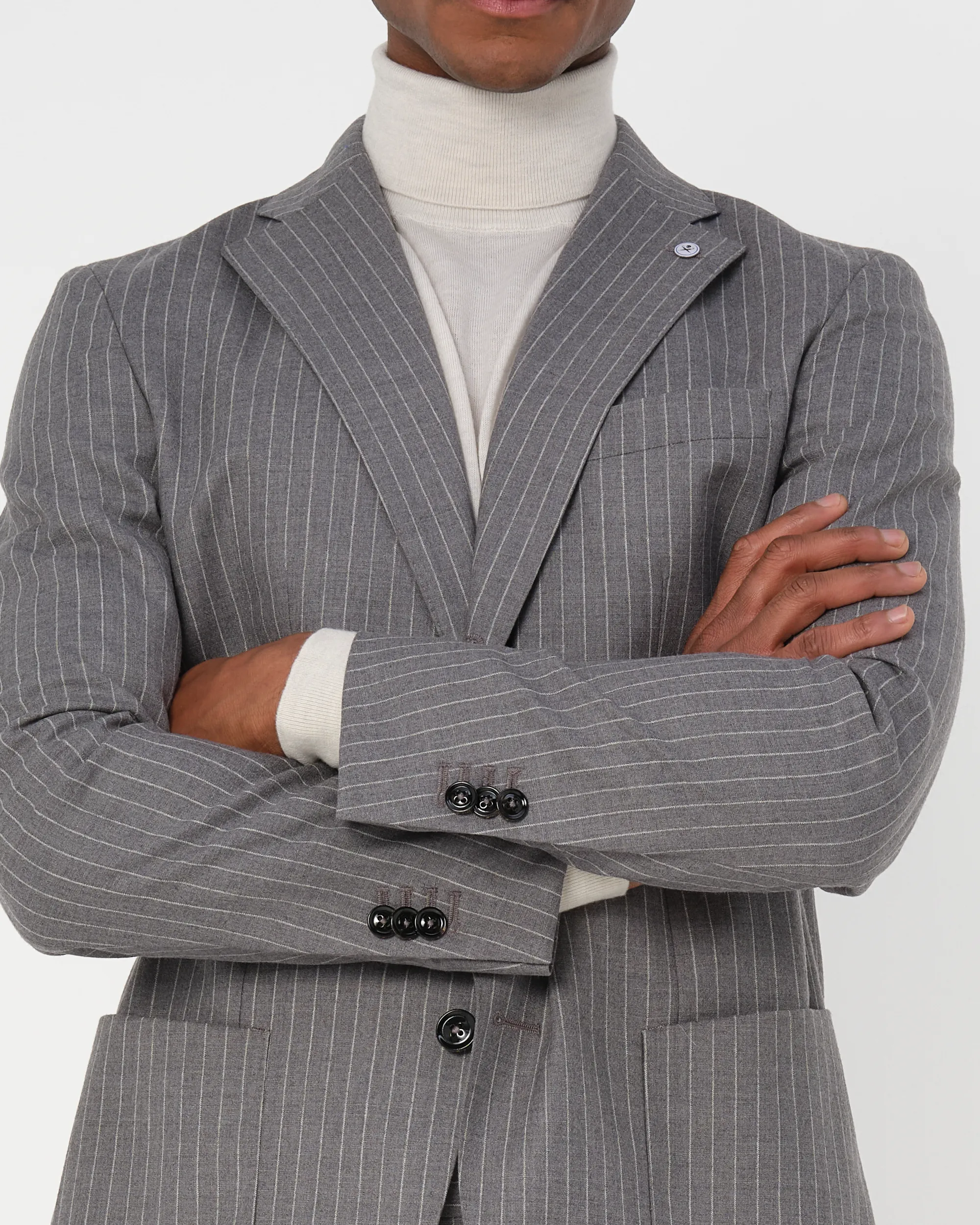 Dutch Dandies Damon Mix & Match Colbert Grijs streep 093524-001-46
