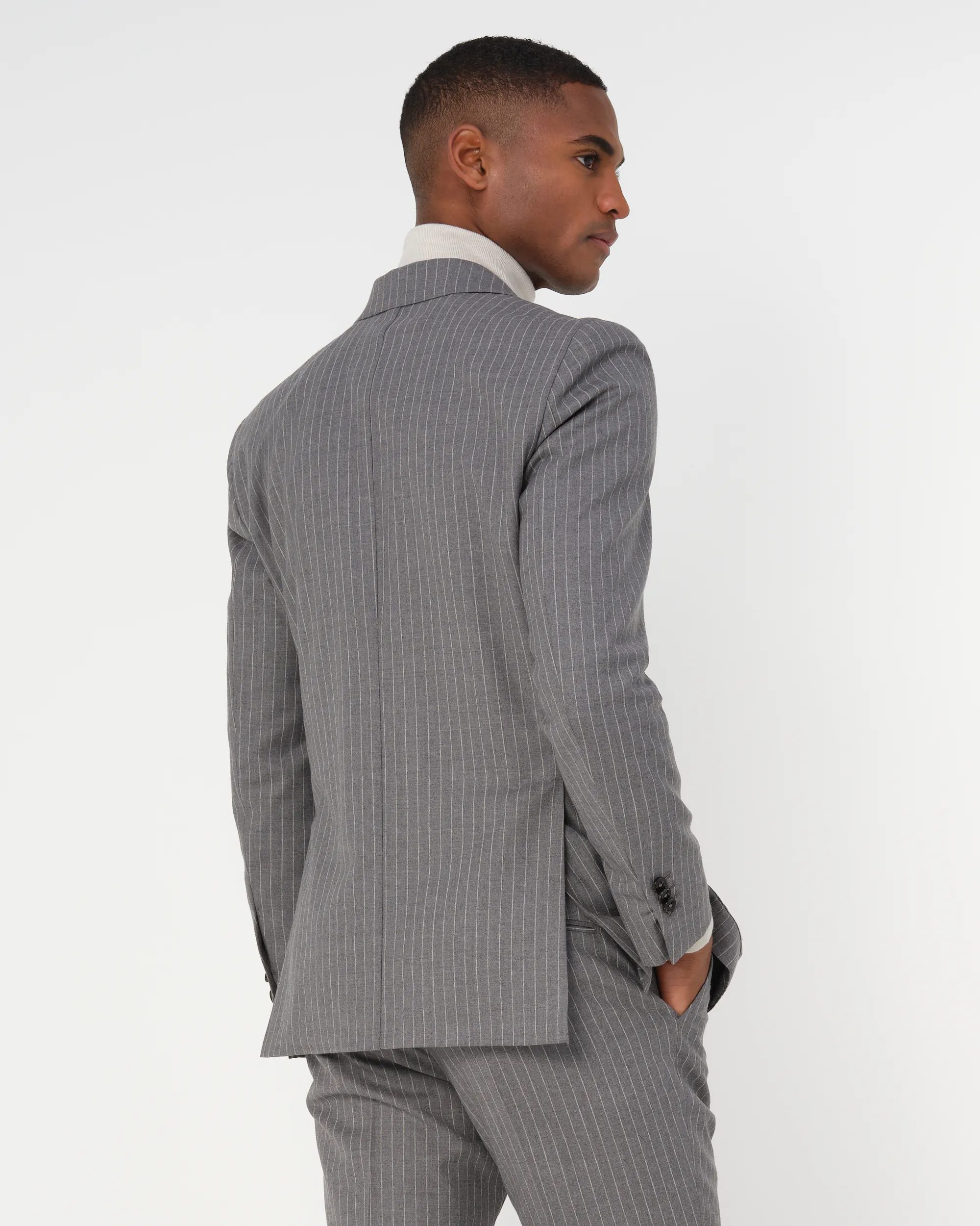 Dutch Dandies Damon Mix & Match Colbert Grijs streep 093524-001-46