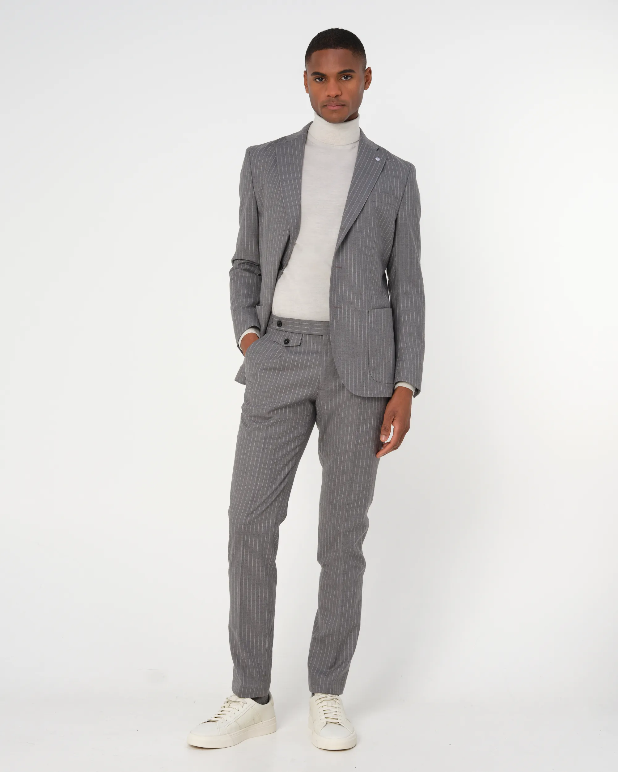 Dutch Dandies Damon Mix & Match Colbert Grijs streep 093524-001-46