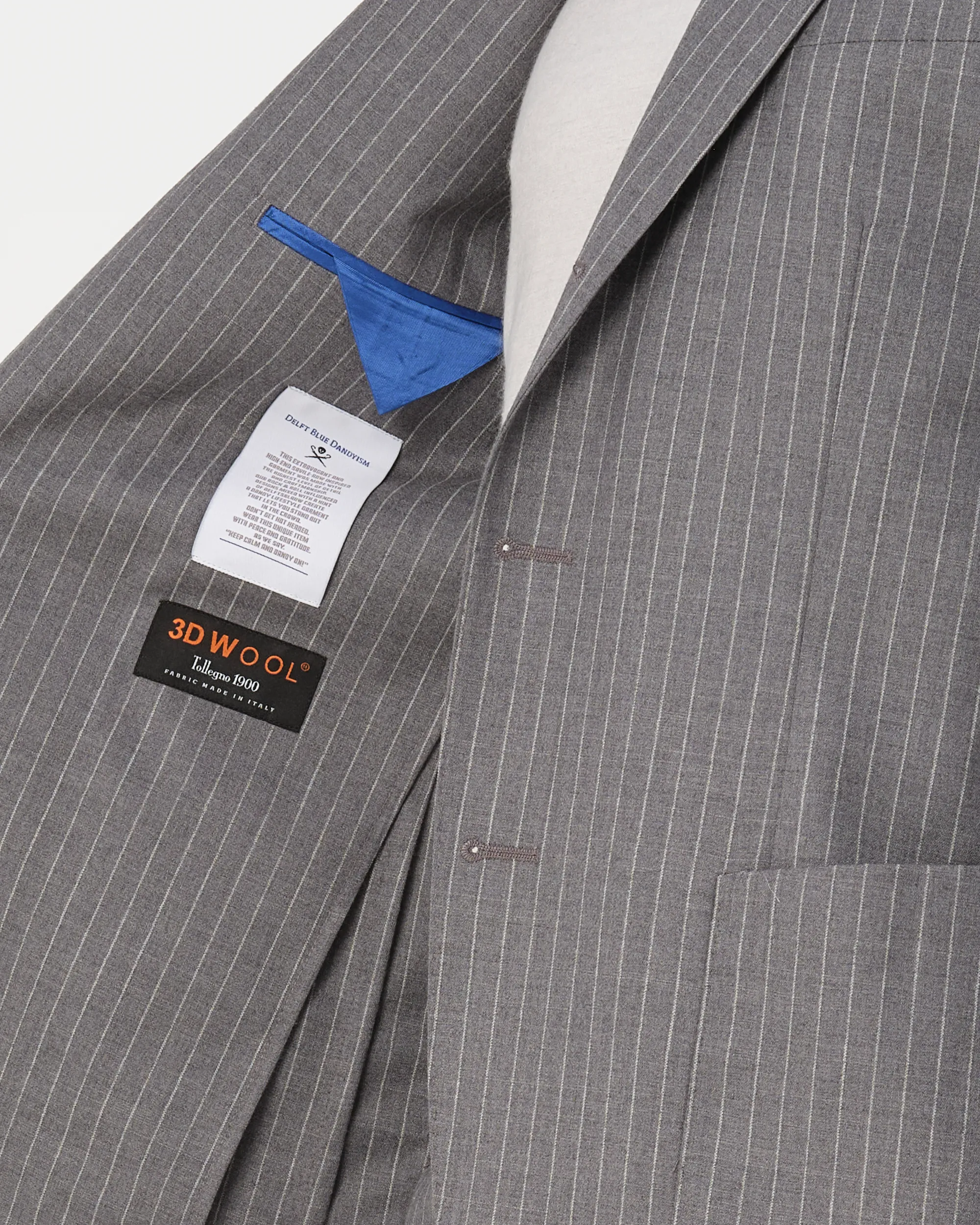 Dutch Dandies Damon Mix & Match Colbert Grijs streep 093524-001-46